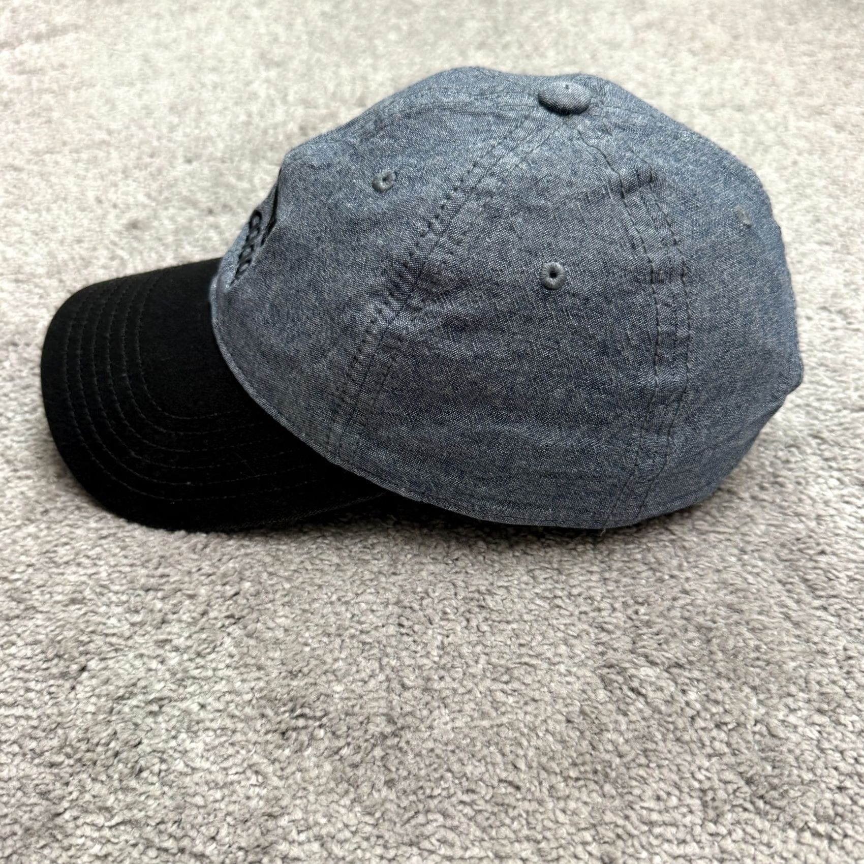 Adidas Adidas Originals Trefoil Chambray Adjustable Hat Cap Mens OSFA Blue Black Cotton Size ONE SIZE - 3 Thumbnail