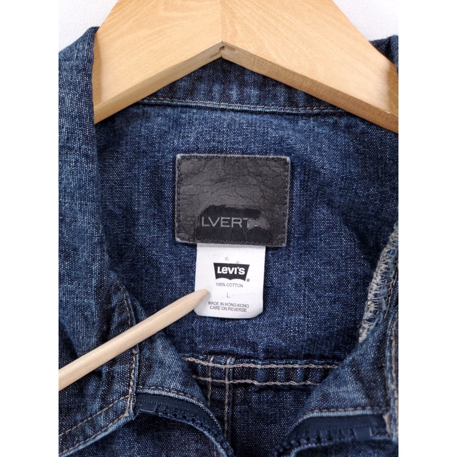 Levi's VINTAGE Levi's Silvertab VTG 90s Denim Full Zip Jacket Long Sleeve Mens L Blue Denim Full Zip Jacket Mens L Size US L / EU 52-54 / 3 - 2 Thumbnail