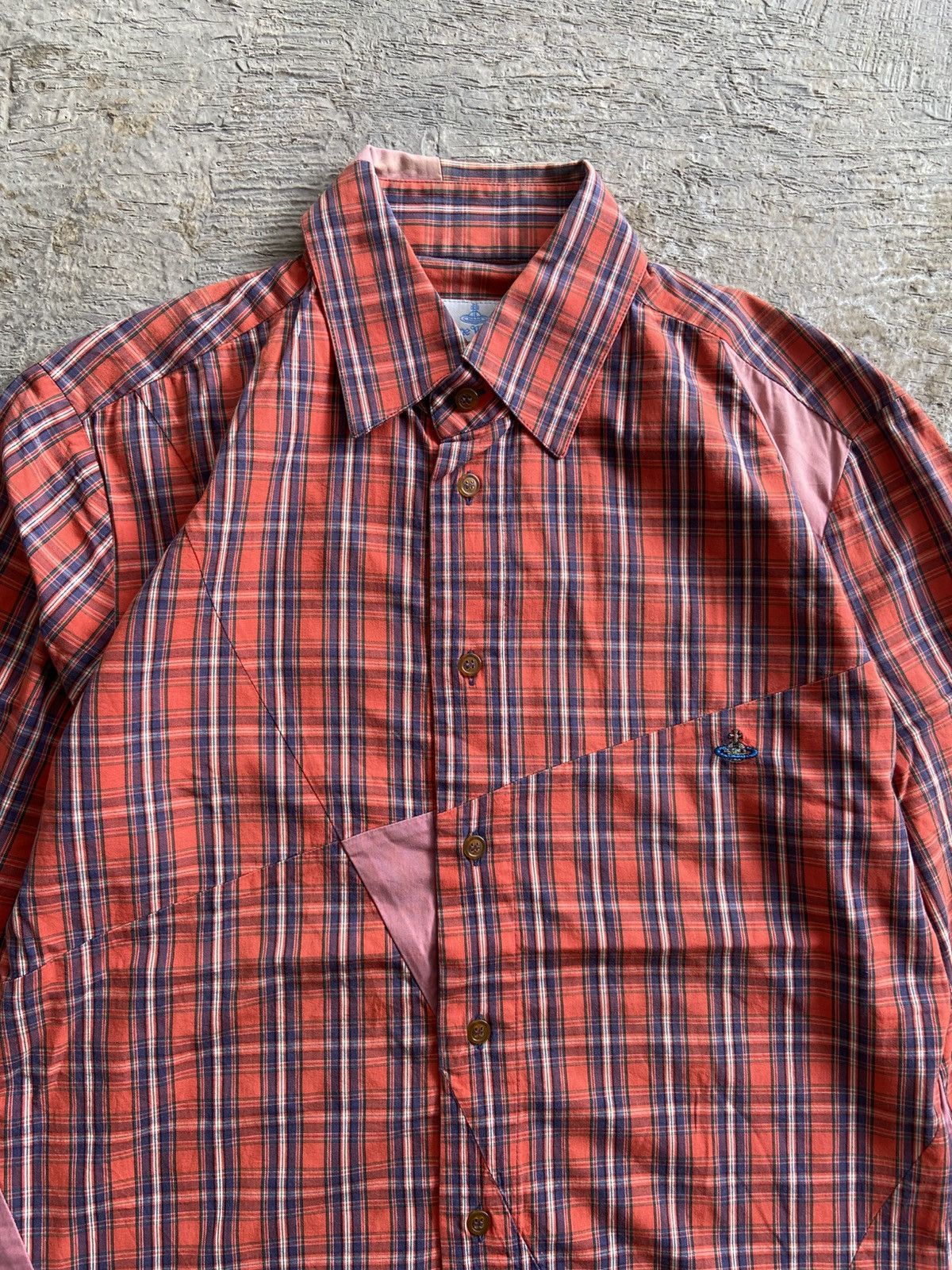 Vivienne Westwood 2000s Vivienne Westwood Man - Asymmetrical Patchwork Shirt Size US L / EU 52-54 / 3 - 3 Thumbnail