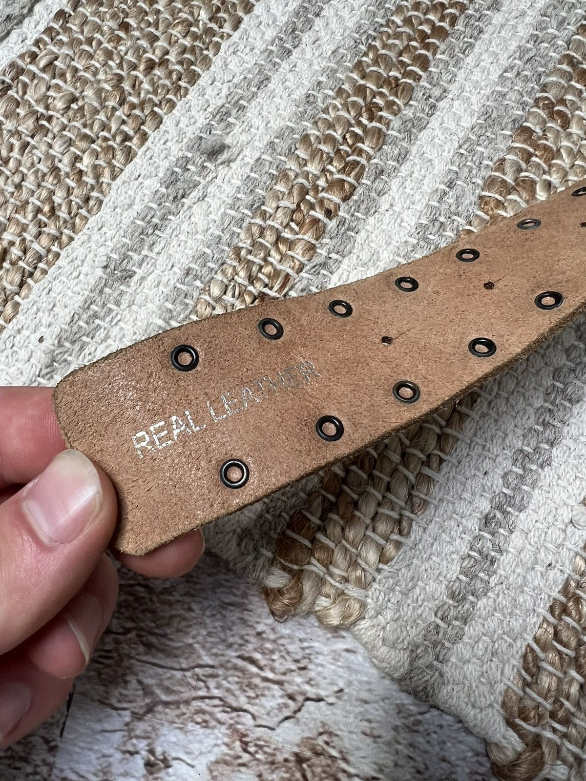 20471120 × Japanese Brand Vintage punk leather belt Size ONE SIZE - 5 Thumbnail