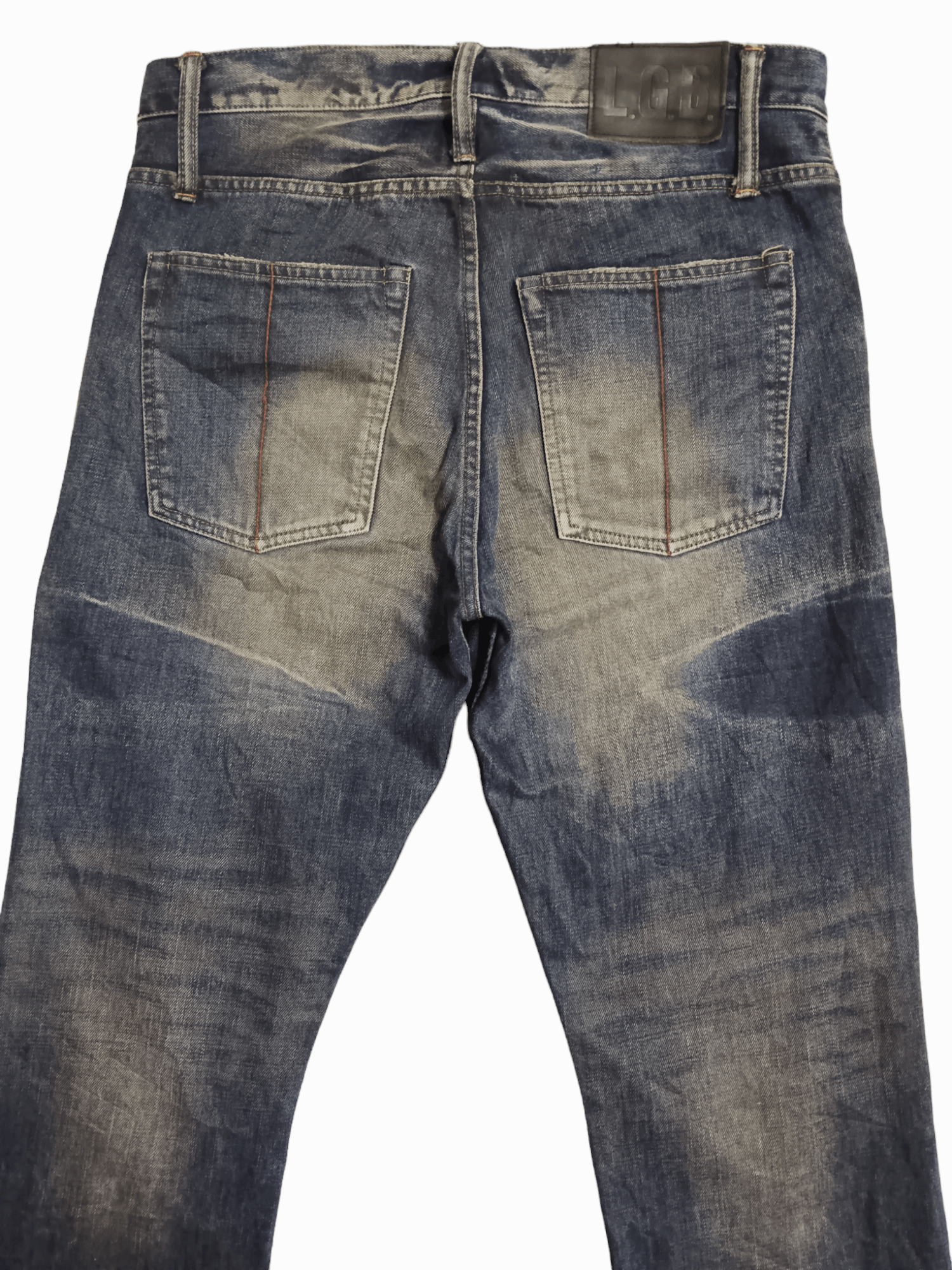 Le Grande Bleu (L.G.B.) LGB Distressed Vintage Wash Denim Jeans - Japan Exclusive Size US 33 - 5 Thumbnail