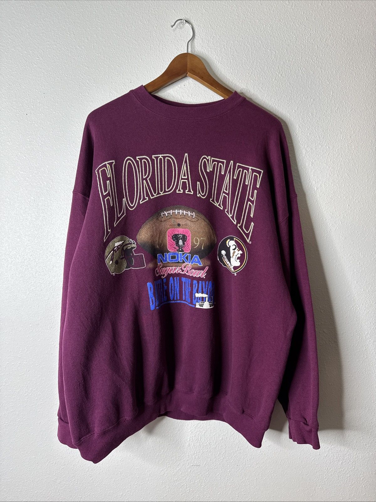 NFL × Vintage Florida State Redskins 1997 Nokia Sugar Bowl Sweatshirt Size US XXL / EU 58 / 5 - 1 Thumbnail