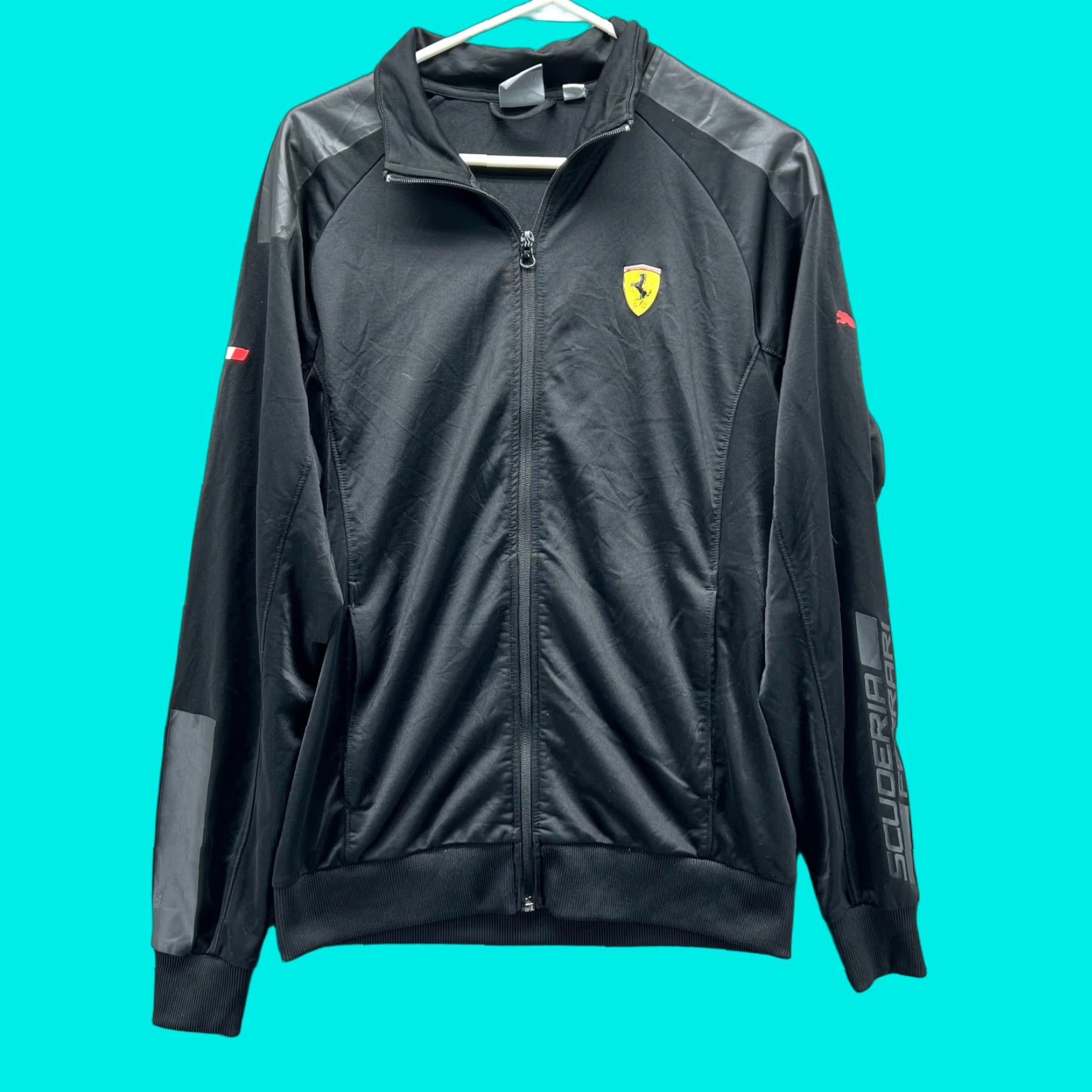 Puma PUMA Sweater Men Medium Jacket Black Full Zip Ferrari Patch Polyester Sweatshirt Size US M / EU 48-50 / 2 - 1 Thumbnail