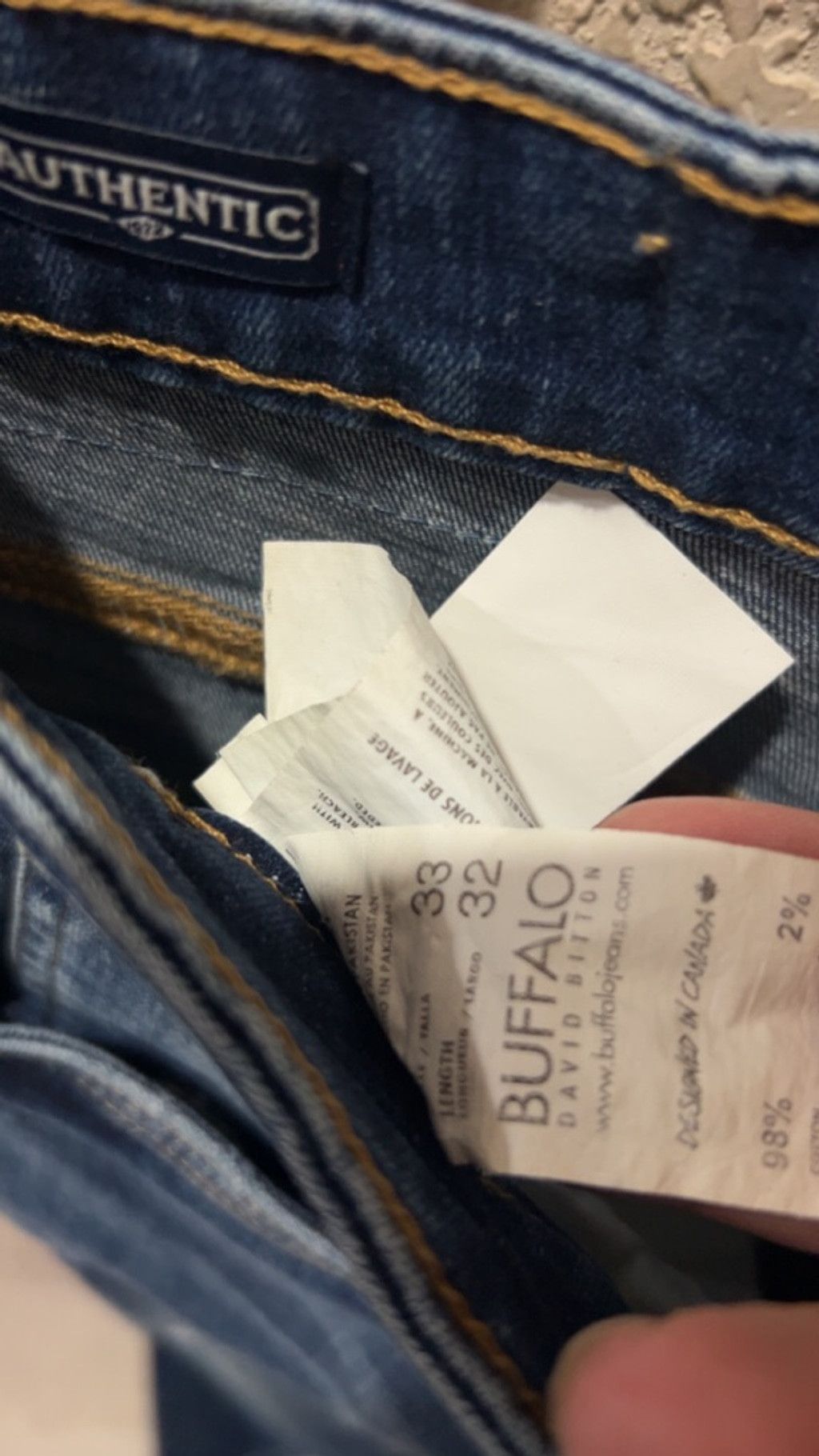 Buffalo David Bitton Men's Buffalo David Bitton Slim Straight Jeans Waist 33 Blue Size US 33 - 5 Thumbnail