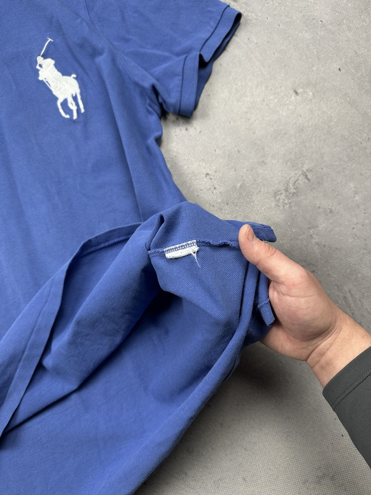 Polo Ralph Lauren Polo Ralph Lauren Royal Blue Big Pony Custom Slim Fit Polo Size US XL / EU 56 / 4 - 11 Thumbnail