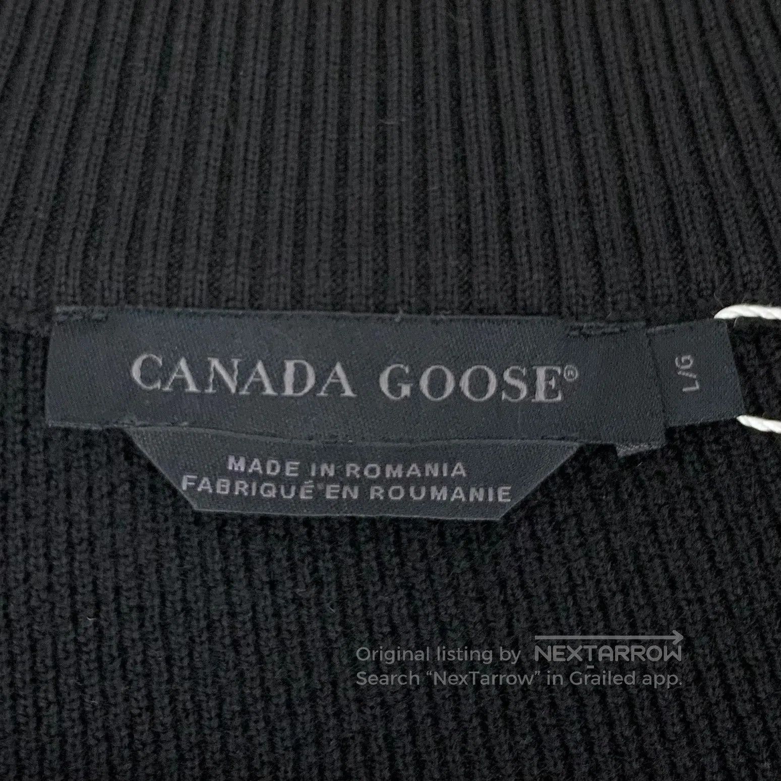 Canada Goose Canada Goose Black Logo Patch Collar Zipper Long Sleeve Kn Size US L / EU 52-54 / 3 - 6 Thumbnail