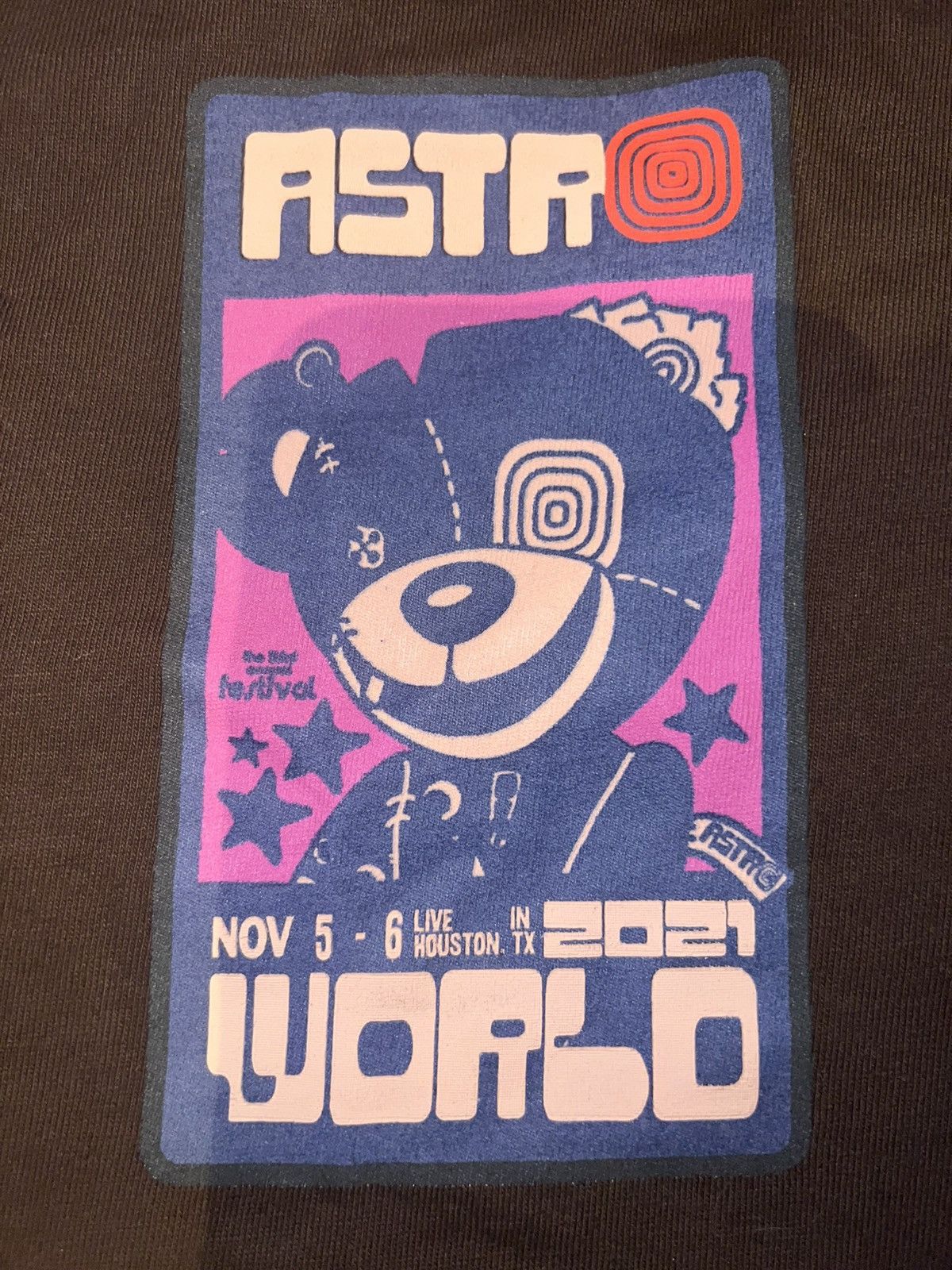 Travis Scott Astroworld festival 2021 bear tee Size US L / EU 52-54 / 3 - 5 Thumbnail