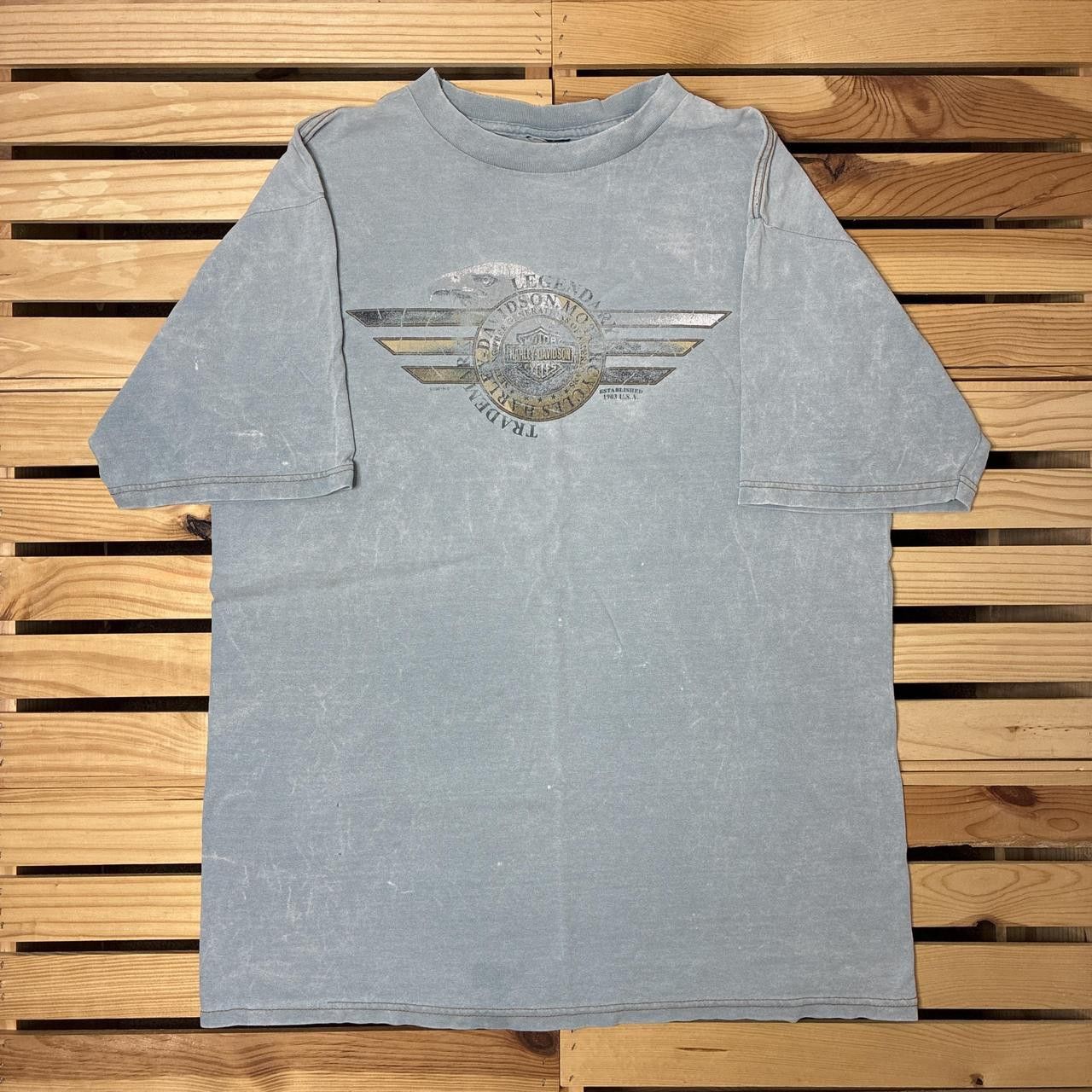 Harley Davidson Vintage Harley Davidson NH 2001 Blue Biker Tee Size Large Size US L / EU 52-54 / 3 - 1 Thumbnail