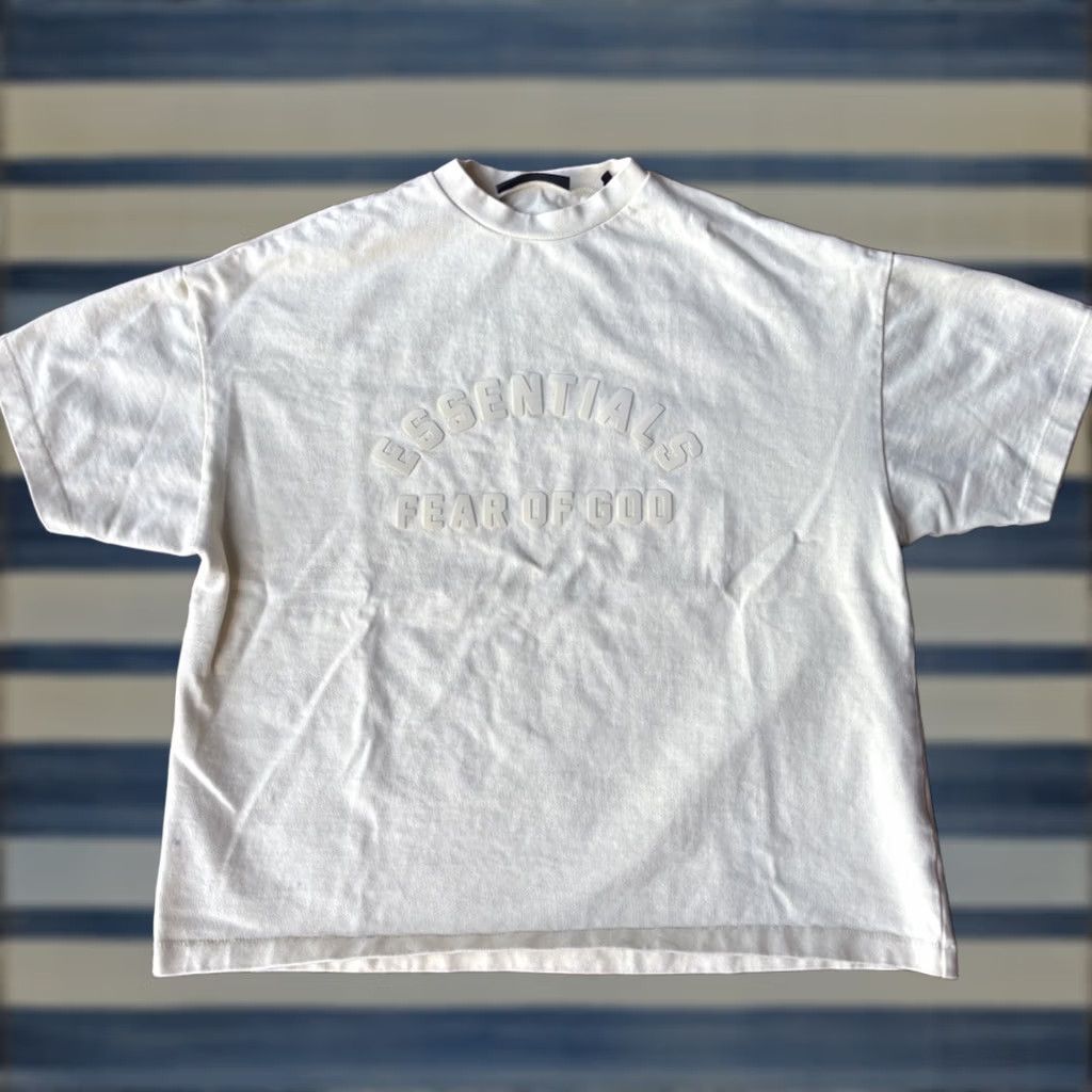 Fear of God Fear of God ESSENTIALS Oversized T-Shirt Essentials Fear of Gods Streetwear S Small Dusty Beige Yellow Cotton Crew Neck Short Sleeve Men T-Shirt Size US S / EU 44-46 / 1 - 1 Thumbnail