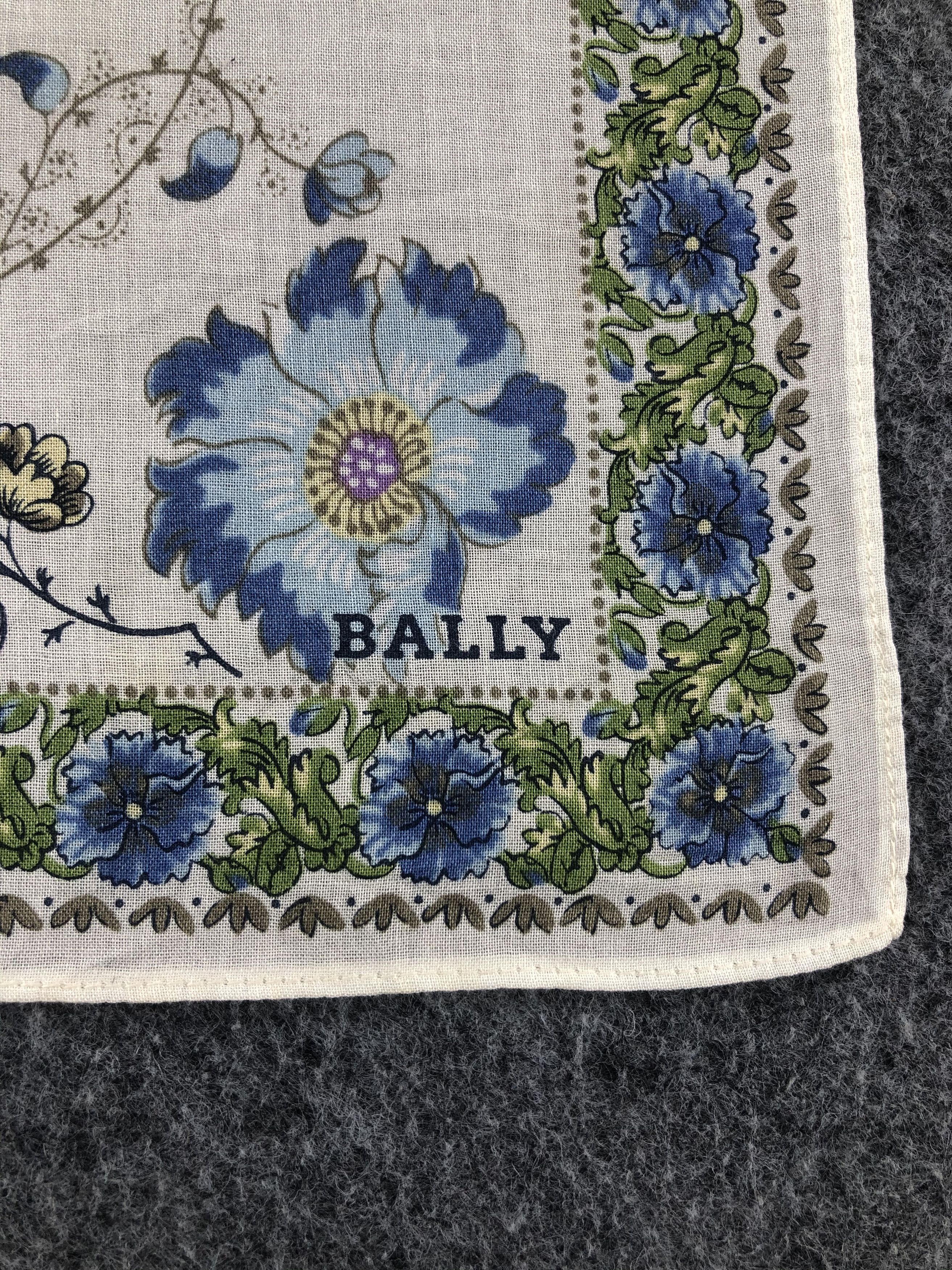 Bally Bally Floral Handkerchief / Bandana / Neckerchief Size ONE SIZE - 5 Thumbnail