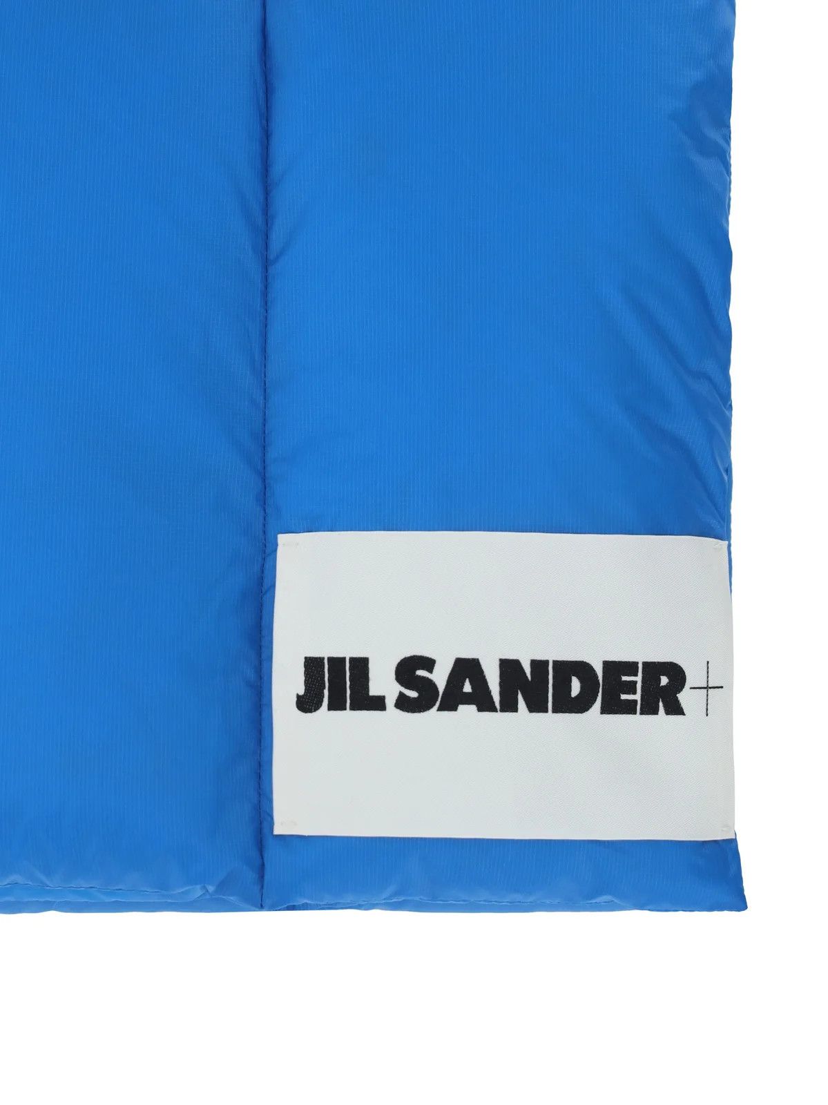 Jil Sander o1loc1c1124 Size: OS/ Logo Patch Puffer Scarf in Blue Size ONE SIZE - 1 Thumbnail