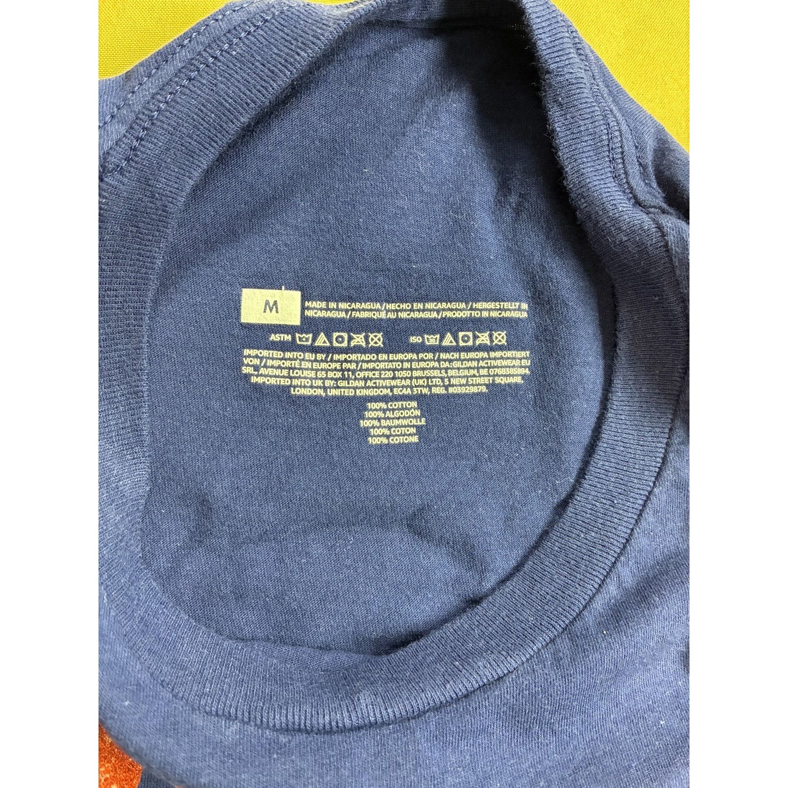 Gildan David Bowie Graphic T-Shirt Men’s Medium Blue Rainbow Logo Size US M / EU 48-50 / 2 - 5 Thumbnail