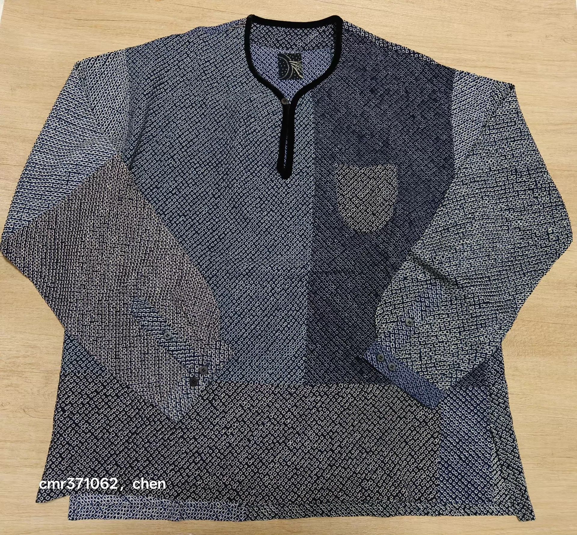 Visvim VISVIM 24 ICT TUNIC VT SHIBORI Navy 3 Silk Shibori Size US L / EU 52-54 / 3 - 1 Thumbnail