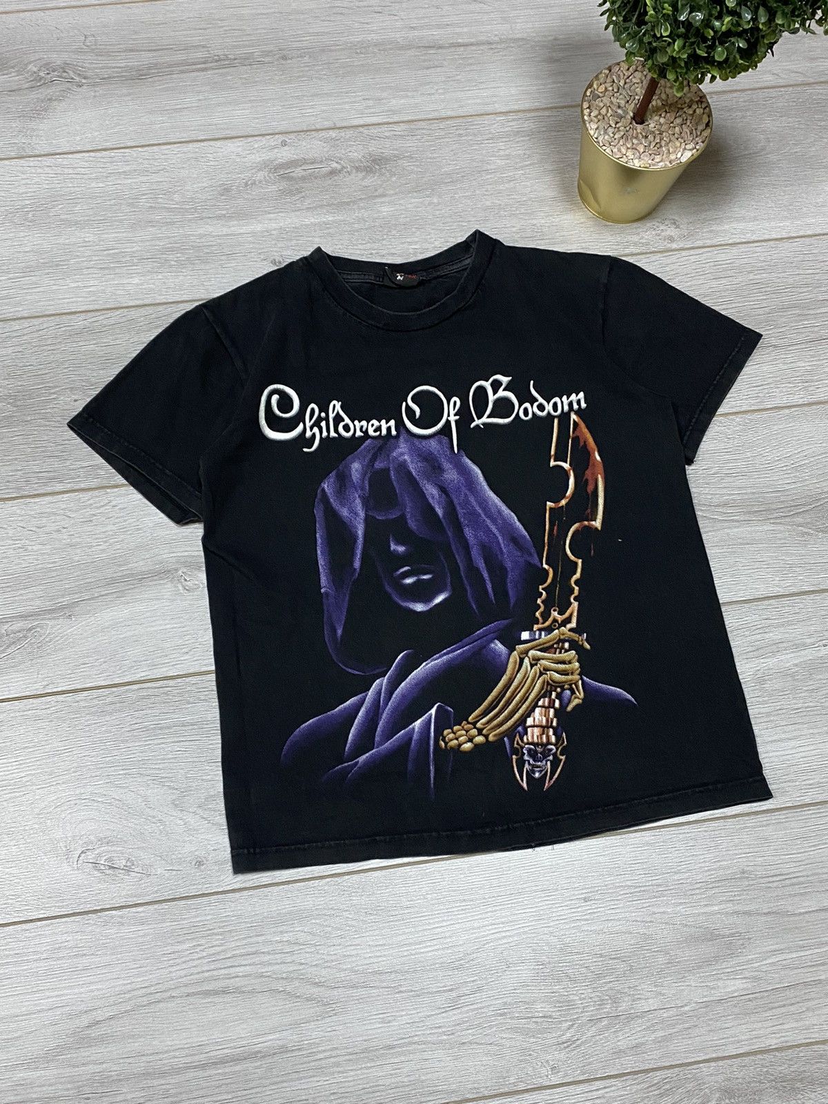 Vintage Children of Bodom vintahe death big graphic logo t-shirt Size US M / EU 48-50 / 2 - 4 Thumbnail