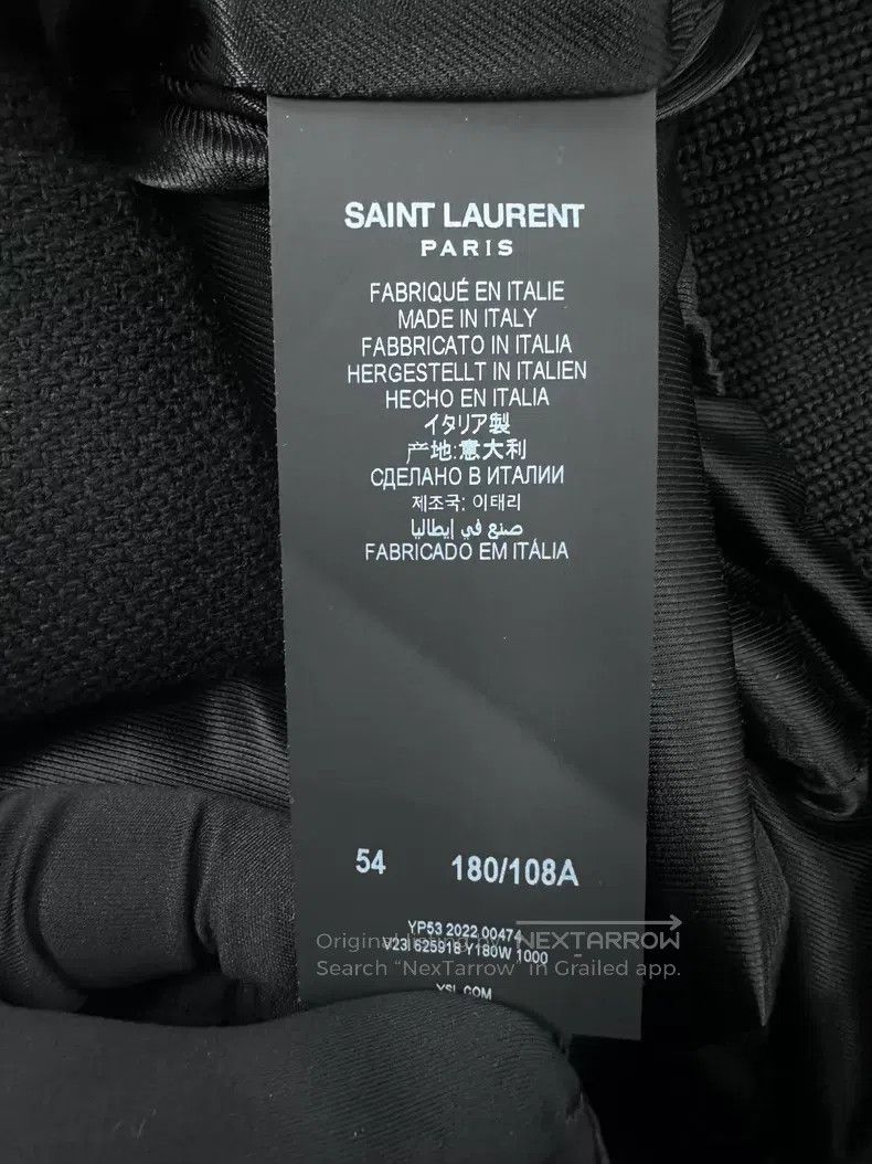 Saint Laurent Paris Saint Laurent Paris Black Back Logo Printed Baseball Jacke Size US L / EU 52-54 / 3 - 5 Thumbnail