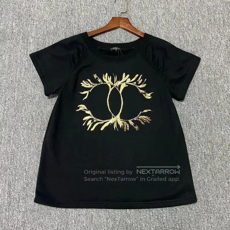 Chanel Chanel Black Cotton Summer T-Shirt . Size S / US 4 / IT 40 - 1 Thumbnail
