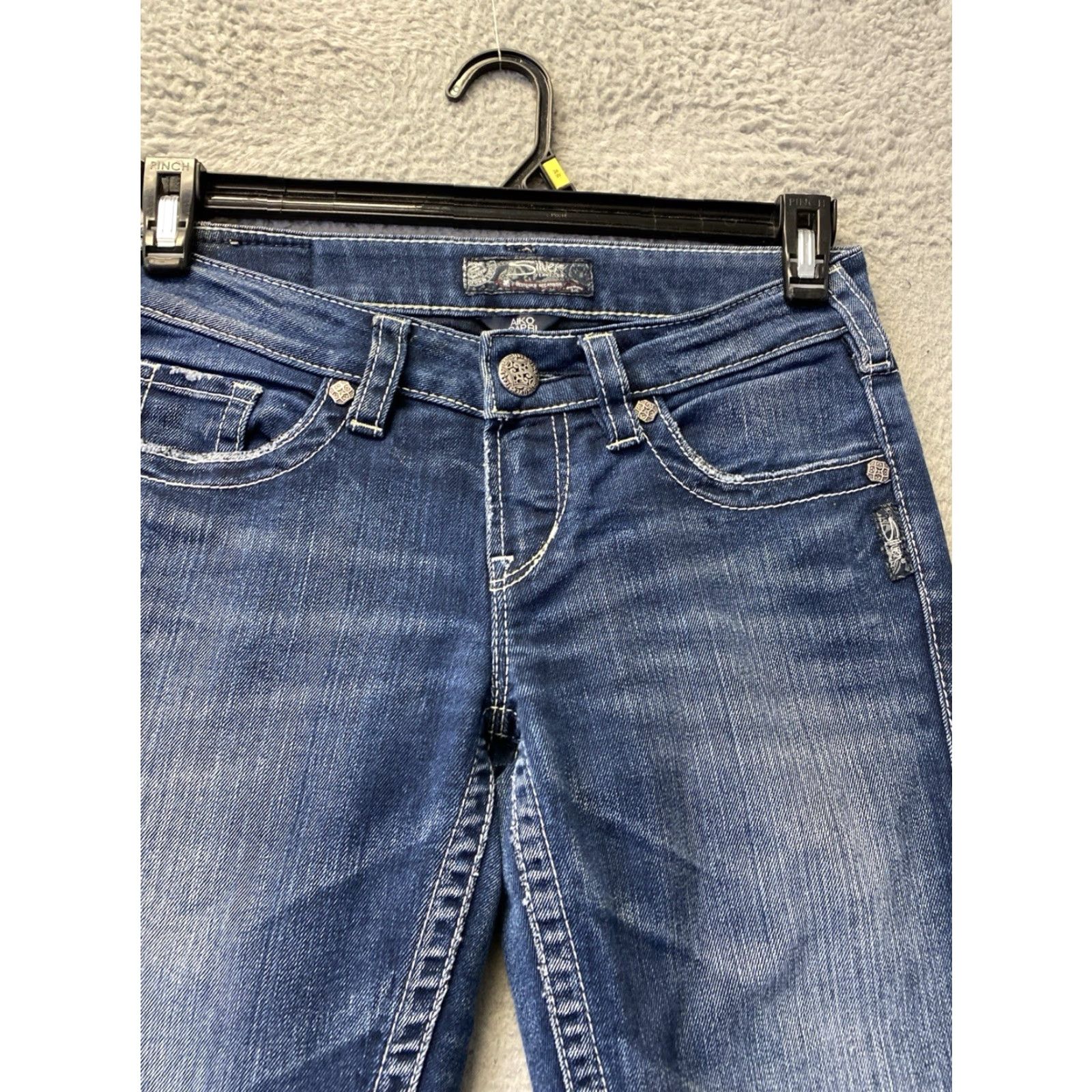 Silver Jeans Co. Silver Jeans Jeans Women Capri Dark Denim 28x23 Aiko Regular Mid 5-Pocket Belt Loops Stretch Blue Size 28" / US 6 / IT 42 - 2 Thumbnail
