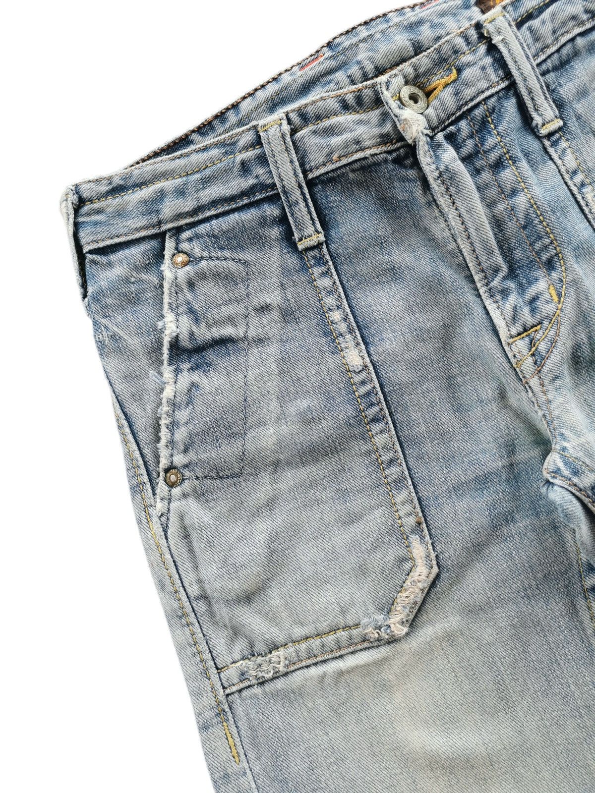 Vintage Brappers Japan Flare Bootcut Denim Jeans Y2K Distressed Size 30" / US 8 / IT 44 - 10 Thumbnail