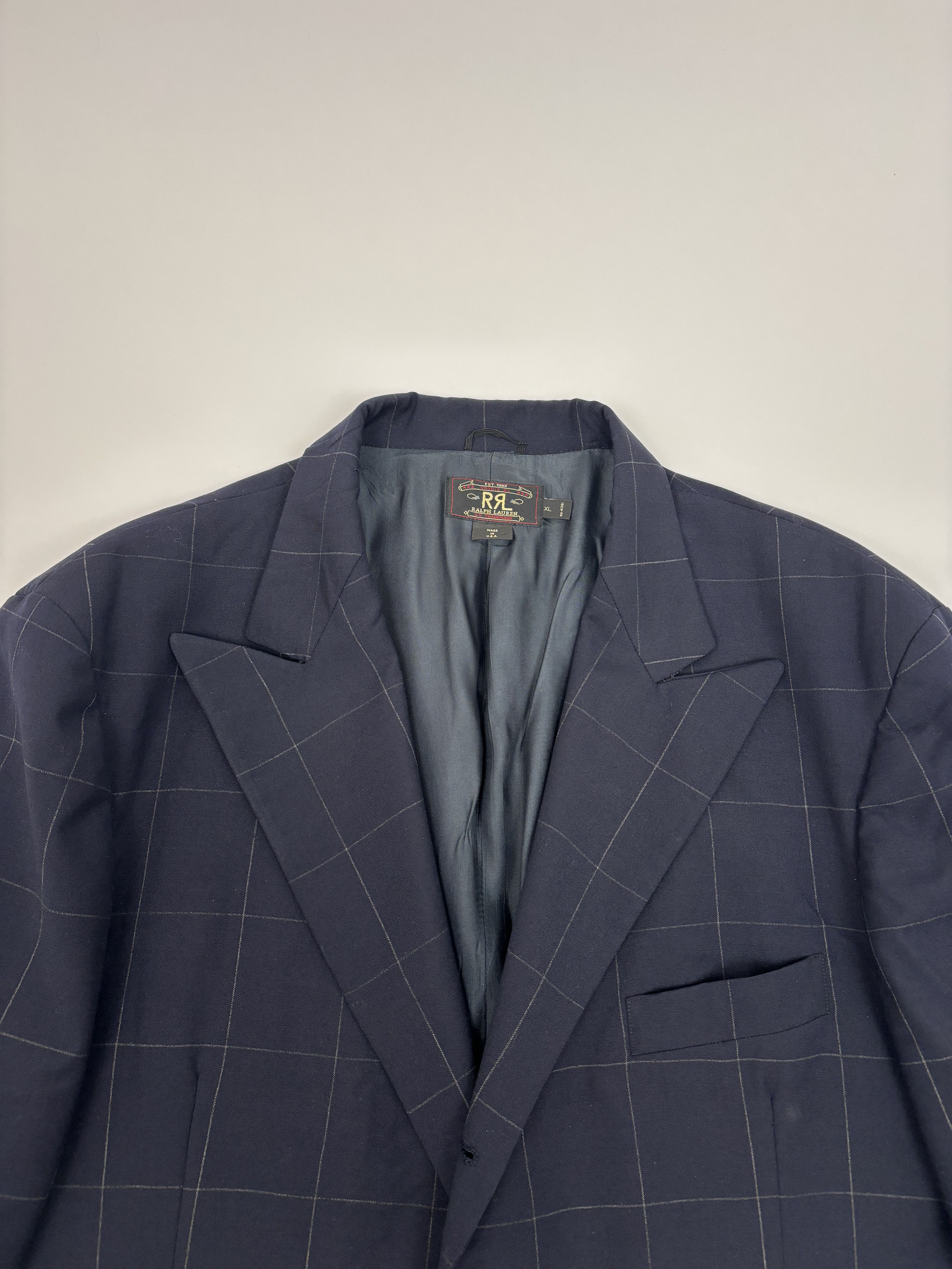 RRL Ralph Lauren RRL Windowpane Wool Blazer Made in USA Size 50R - 4 Thumbnail