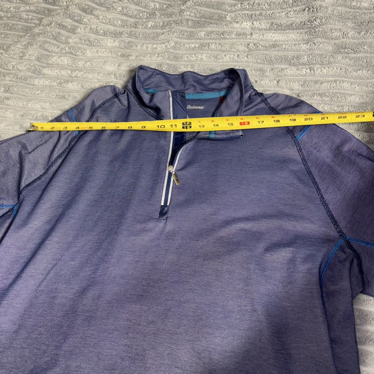 Tommy Bahama Tommy Bahama Navy Blue Light Weight 1/4 Zip Pull Over 2XL Size US XXL / EU 58 / 5 - 5 Thumbnail
