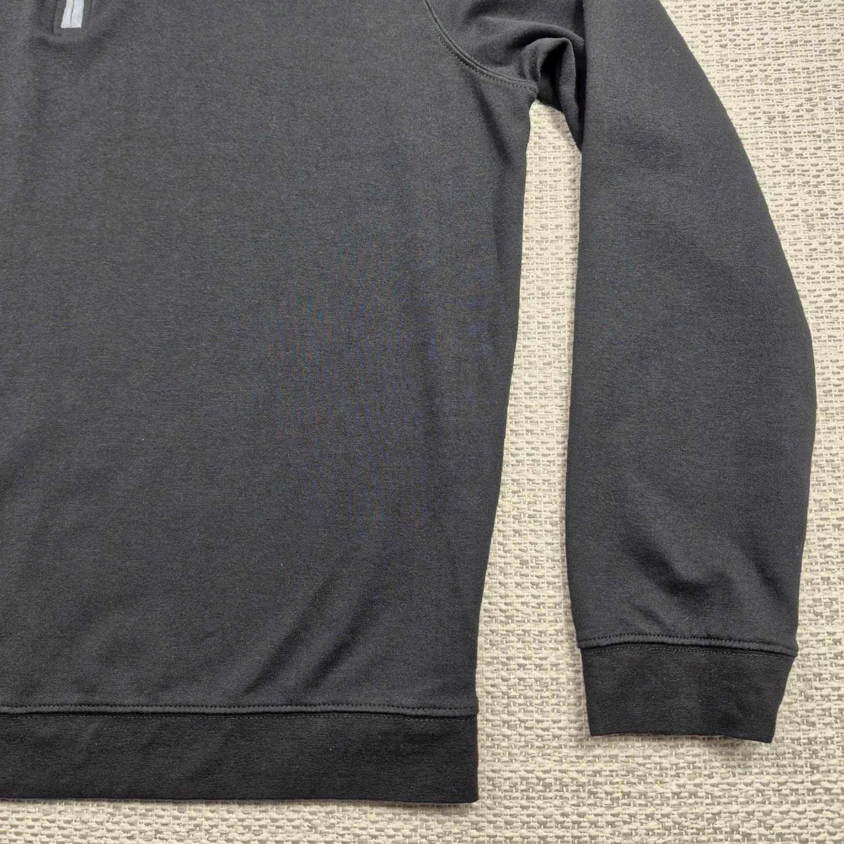 johnnie-O johnnie-O Pullover Mens XL Black 1/4 Zip Mock Neck Logo Sweatshirt Size US XL / EU 56 / 4 - 2 Thumbnail