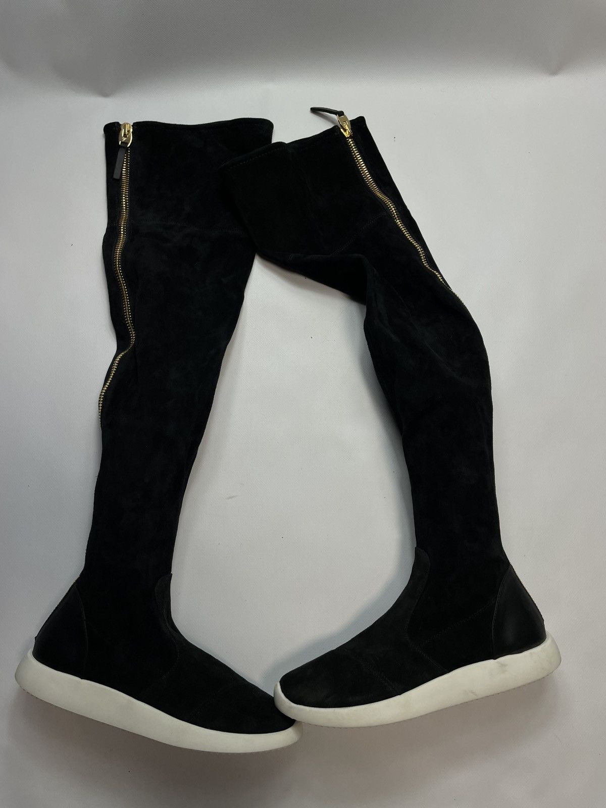 Giuseppe Zanotti Giuseppe Zanotti Black Suede Over-the-Knee Sneaker Boots 39 Size US 9 / IT 39 - 4 Thumbnail