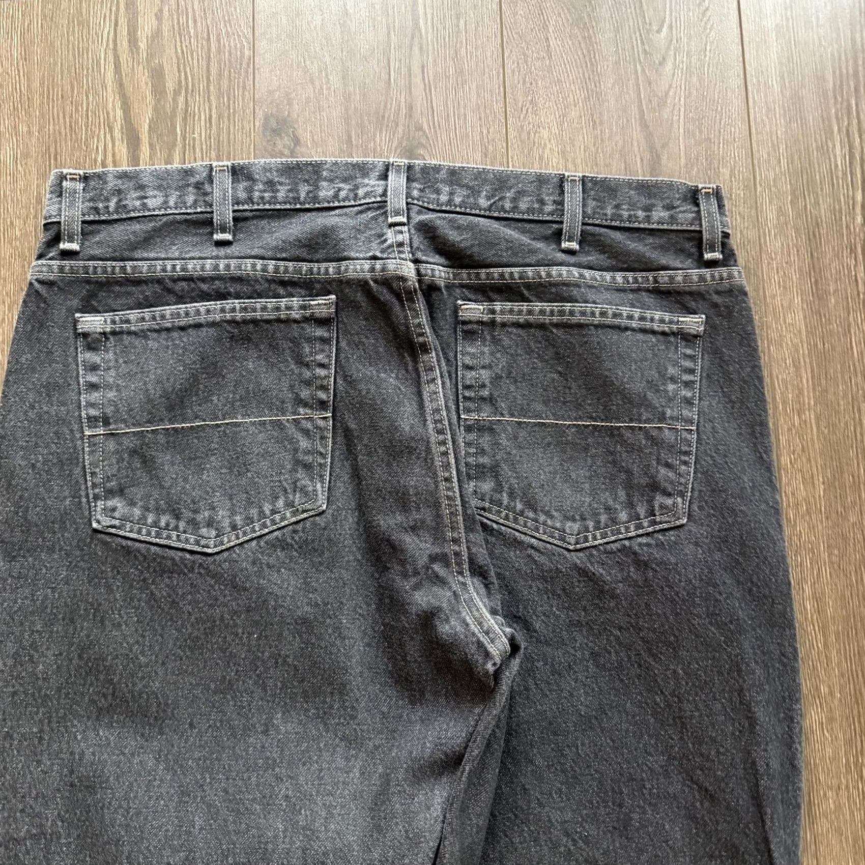 Denime Relaxed Fit Jeans Mens 40x30 Gray Dark Wash Denim Baggy Wide Leg Y2K Skater Grunge Casual Size US 40 / EU 56 - 3 Thumbnail
