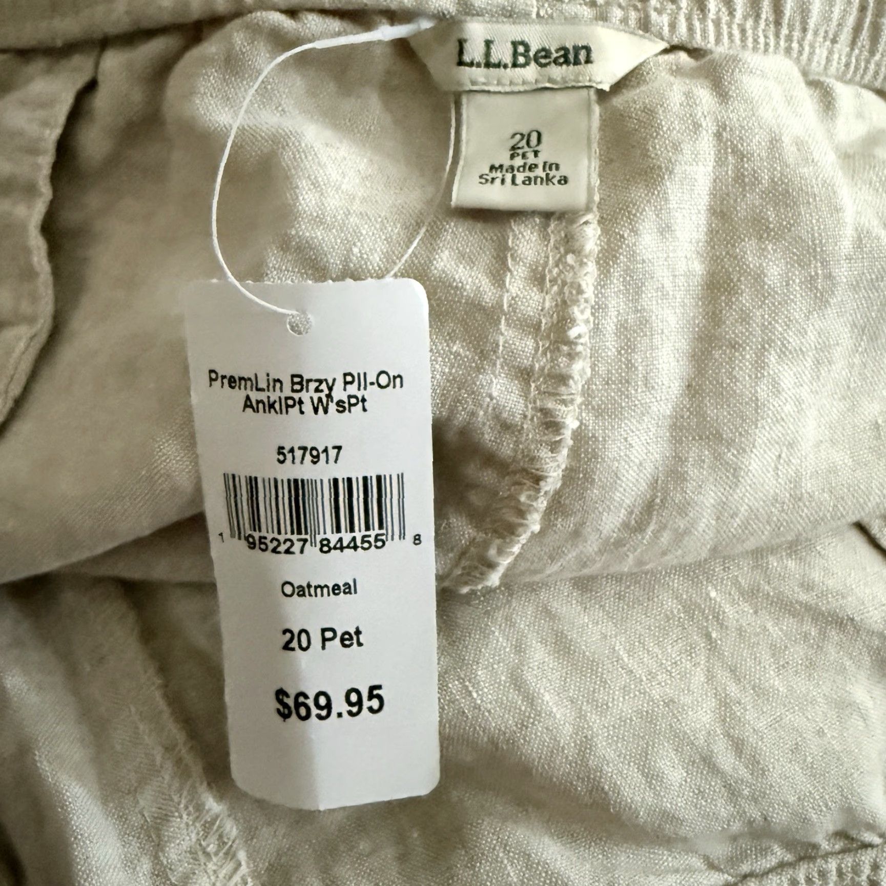 Vintage NWT L.L.Bean Pants Women Size 20 Beige Casual Drawstring Chino Womens Size 3XL / US 20-22 - 4 Thumbnail