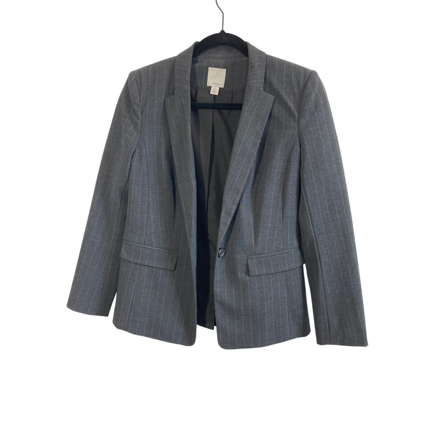 Other Halogen 2P Corporate Women's Grey Button Blazer Size XS / US 0-2 / IT 36-38 - 1 Thumbnail