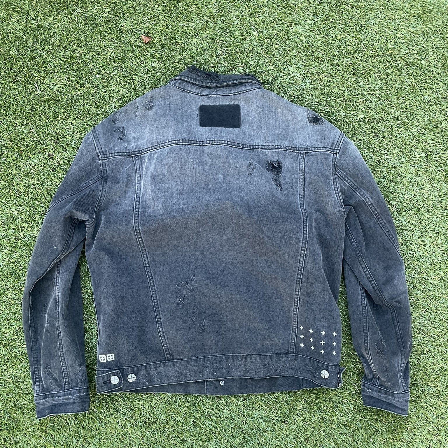 Ksubi Ksubi Oversized Denim Jacket Black Crow Trashed Size Small Size US S / EU 44-46 / 1 - 6 Thumbnail