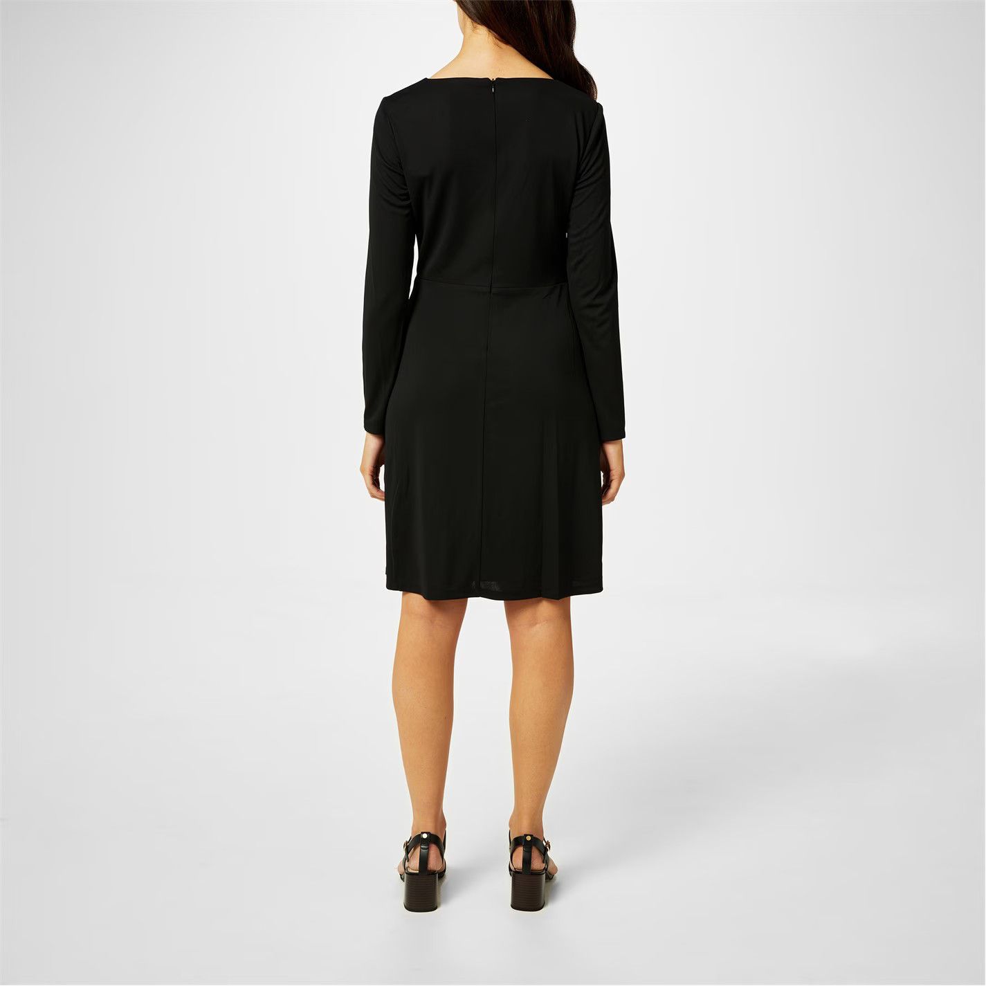 Lauren Ralph Lauren o1g2r1mq0825 Long-Sleeve Glendon Jersey Dress in Black Size XS / US 0-2 / IT 36-38 - 4 Thumbnail