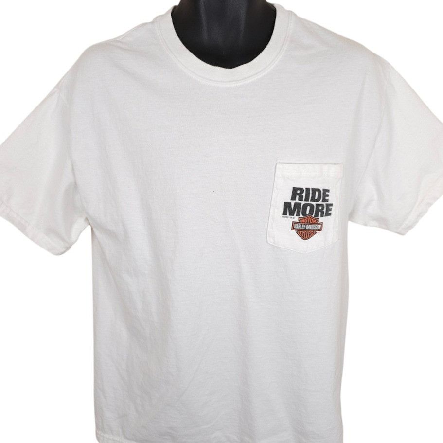 Harley Davidson Harley Davidson T Shirt Mens Size Large White Flaming Gorge Size US L / EU 52-54 / 3 - 2 Thumbnail