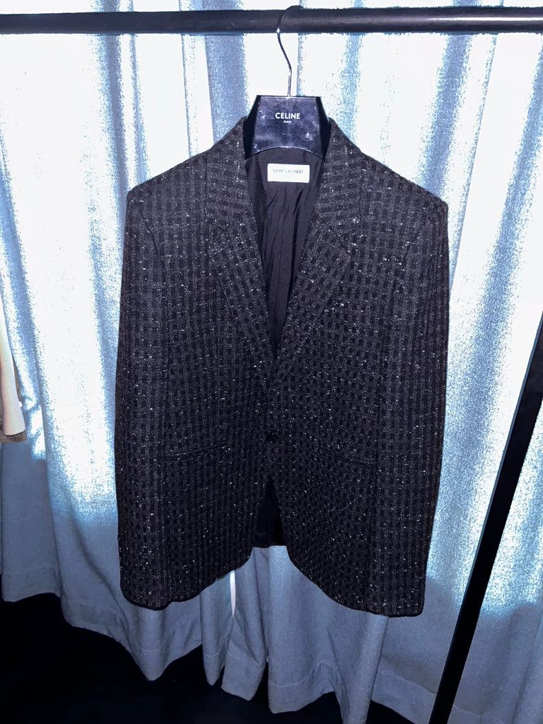 Yves Saint Laurent Saint Laruent 21 FW Snowflake Ink Splash Suit 2502-Nextarro Size 46R - 1 Thumbnail