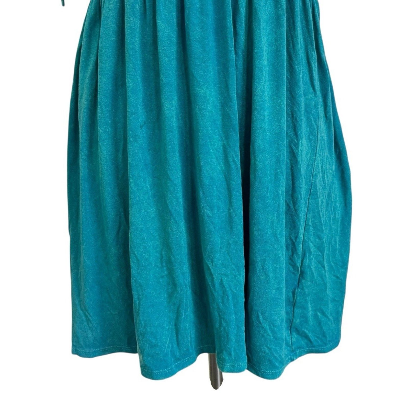 Other VTG T PARTY 90s Y2K Turquoise Fringe Mini Strapless Dress Size L / US 10 / IT 46 - 5 Thumbnail
