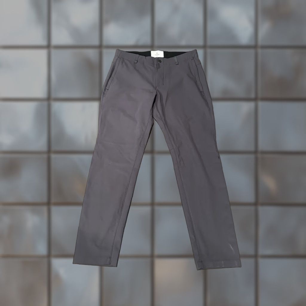 Reigning Champ Reigning Champ Coach's Grey Casual Chino Pants - 32x29 Mens Slim Flat Front Zip Pocket Stretch Tapered Size US 32 / EU 48 - 1 Thumbnail