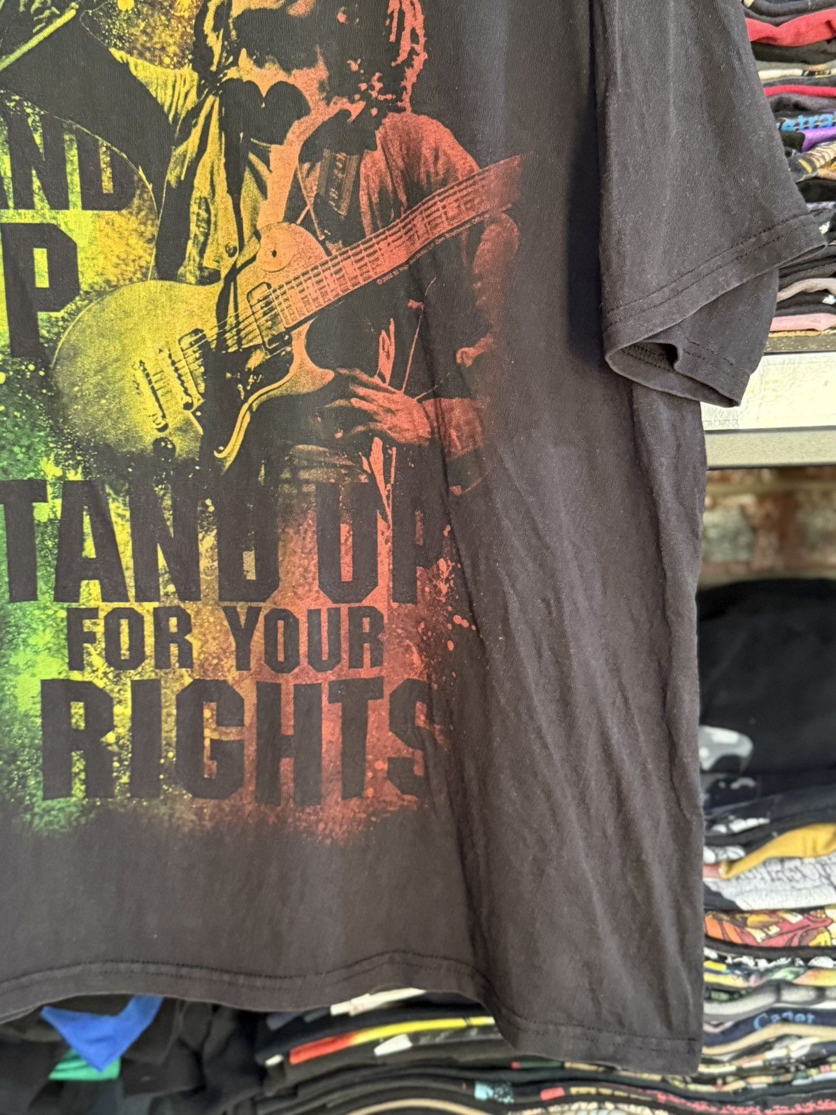 Band Tees × Vintage Vintage Bob Marley Rastaman Oversize Sun Faded Tee Size US XXL / EU 58 / 5 - 5 Thumbnail