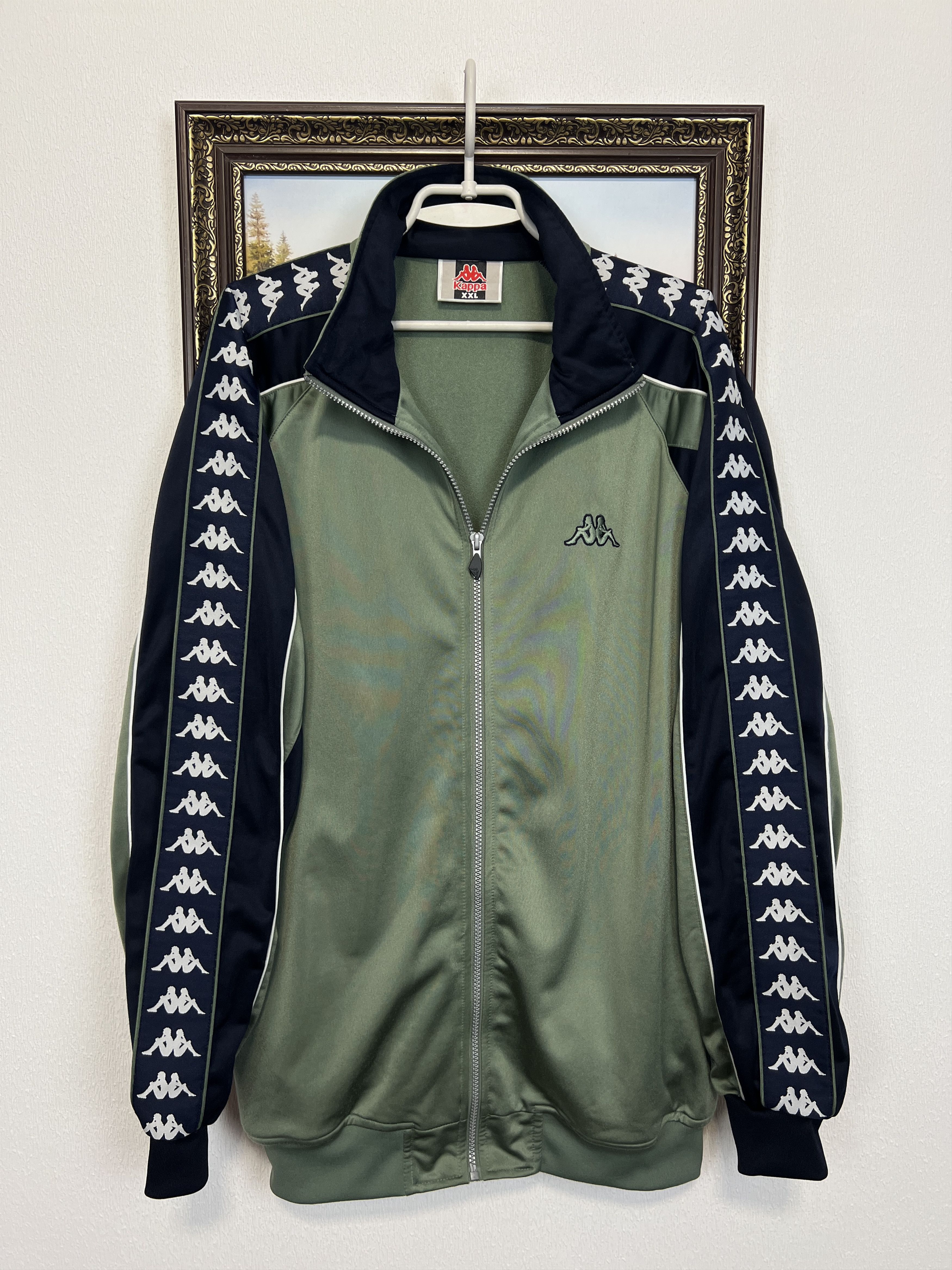 Kappa Vintage Olive Green Track Top Jacket Zip Sport Rare Hype Size US XXL / EU 58 / 5 - 1 Thumbnail