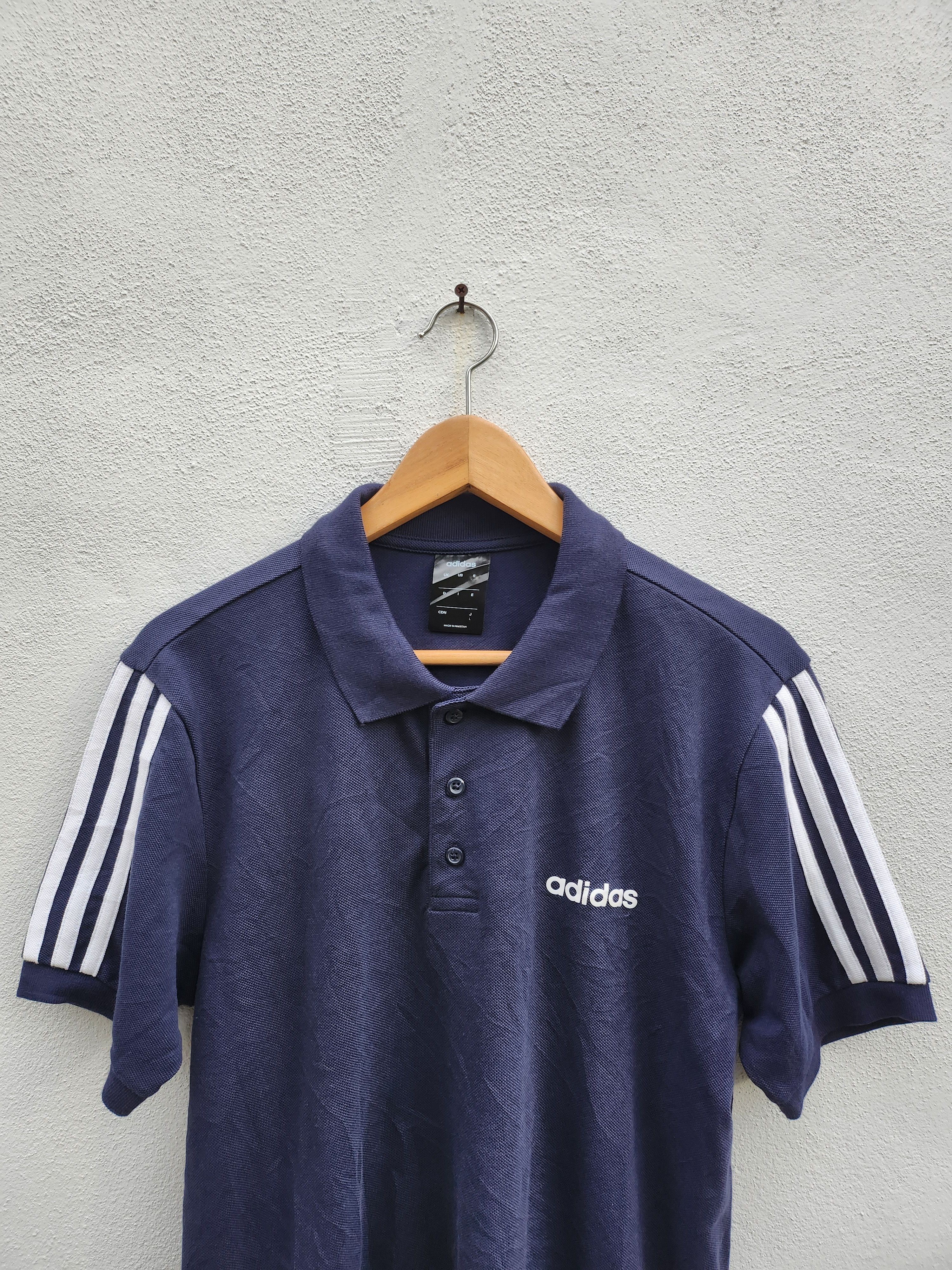 Japanese Brand 💥Adidas Japan Style Sleeve Stripes Polos Shirt Size US L / EU 52-54 / 3 - 3 Thumbnail