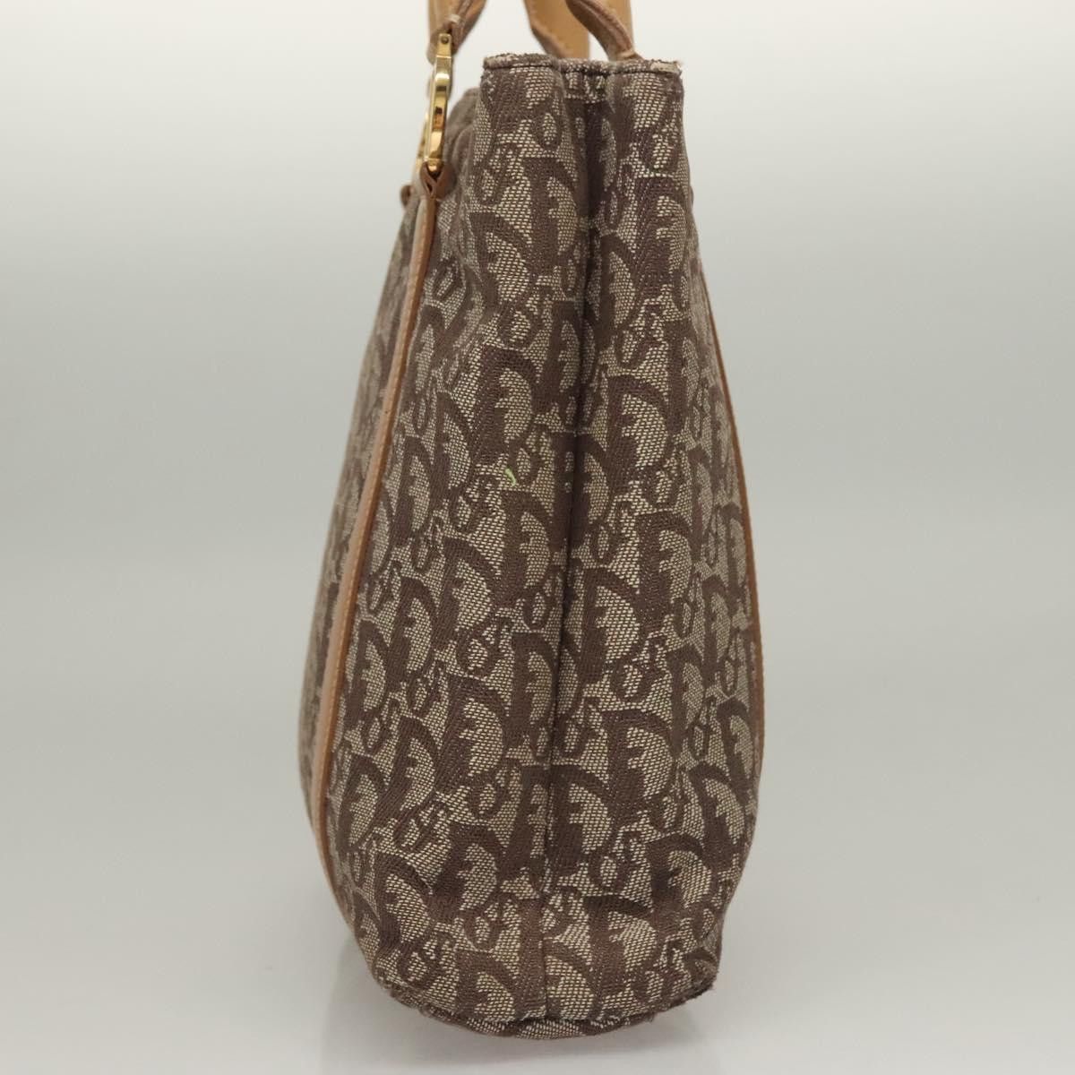 Dior DIOR Trotter Canvas Hand Bag Brown Gold Size ONE SIZE - 4 Thumbnail