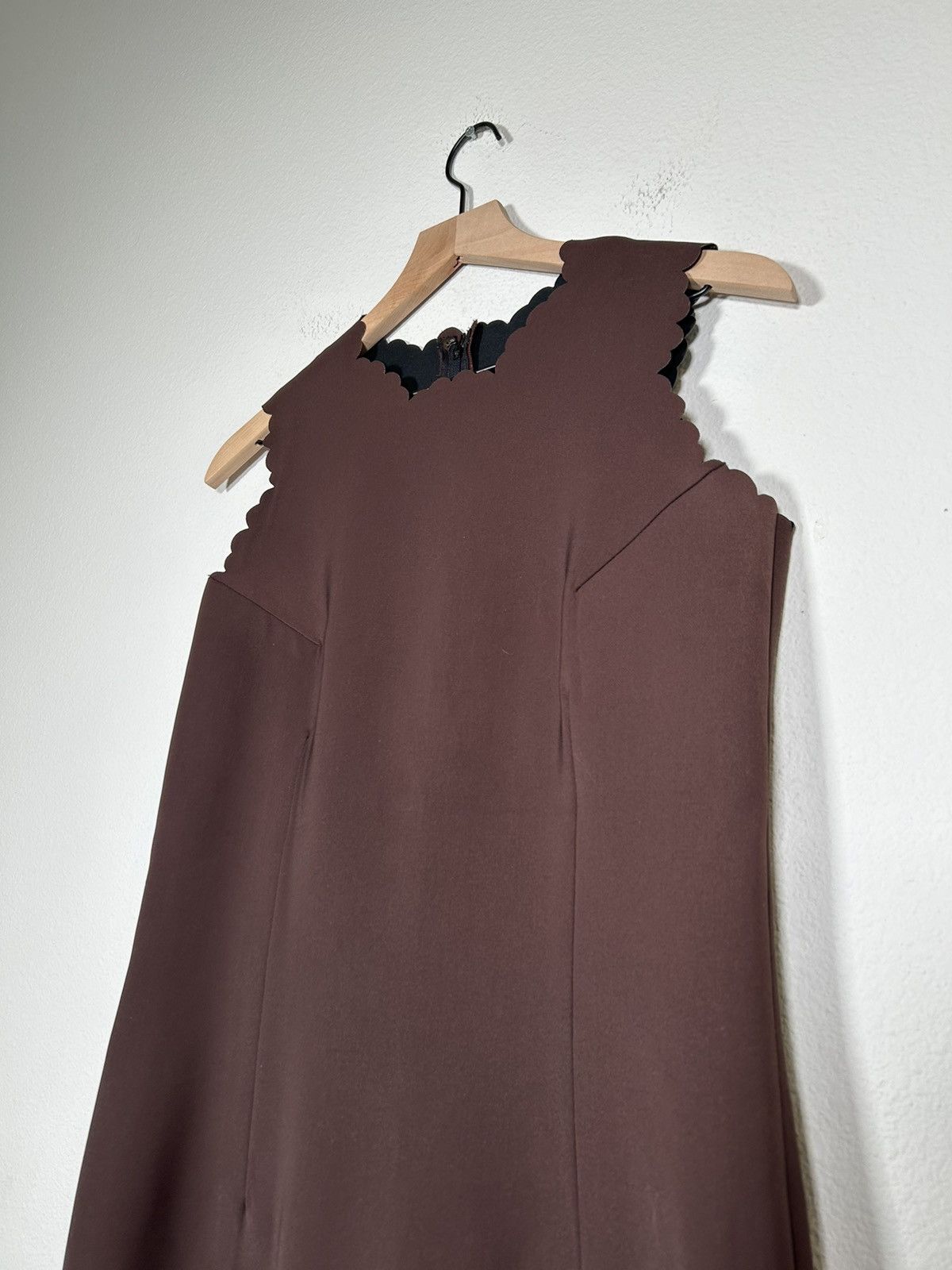 Comme des Garcons 1998 Scallop Trim Neoprene Dress Size M / US 6-8 / IT 42-44 - 2 Thumbnail