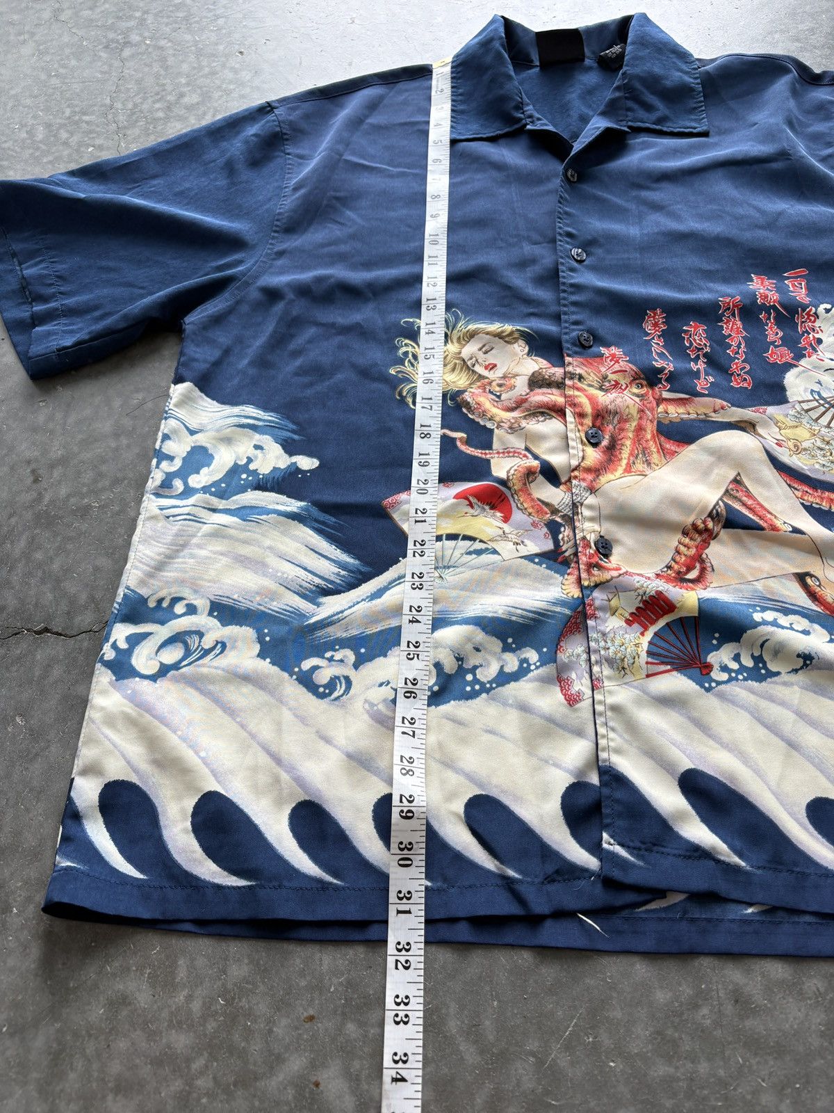 Vintage Vintage 90s Pinup Girl Japanese Style Camp Collar Shirt Size US XL / EU 56 / 4 - 9 Thumbnail