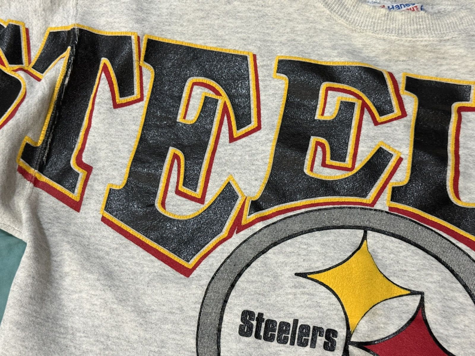 Vintage Vintage 90s NFL Pittsburgh Steelers 1996 Spellout Sweatshirt Size US XL / EU 56 / 4 - 5 Thumbnail