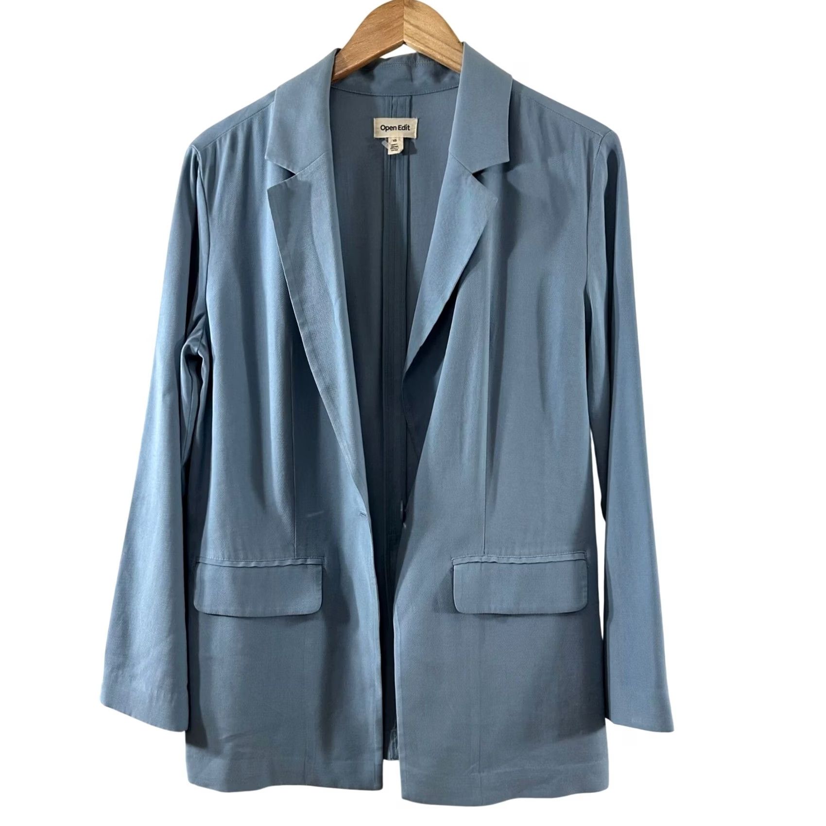 Vintage Open Edit Dusty Blue Single Button The Icon Relaxed Blazer Size XS / US 0-2 / IT 36-38 - 3 Thumbnail