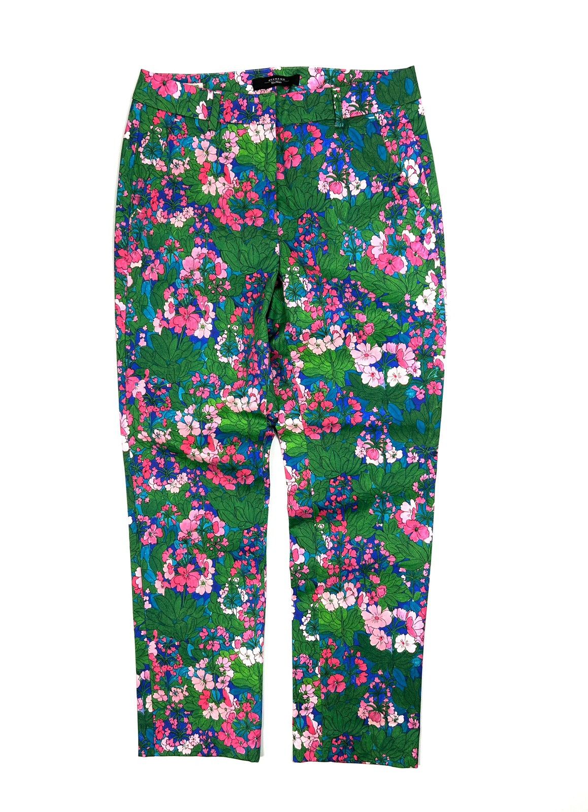 Weekend Max Mara rare Weekend Max Mara Floral Print Pants Cropped Trousers S Size 28" / US 6 / IT 42 - 1 Thumbnail