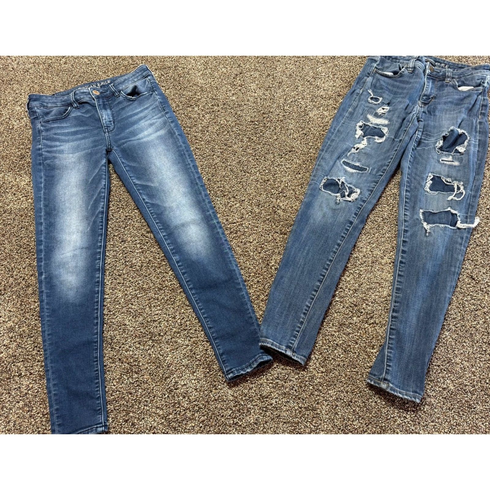 American Eagle Outfitters American Eagle Jeans Women's Size 4 Blue Denim Jegging Skinny Lot Of 2 Size 27" / US 4 / IT 40 - 2 Thumbnail