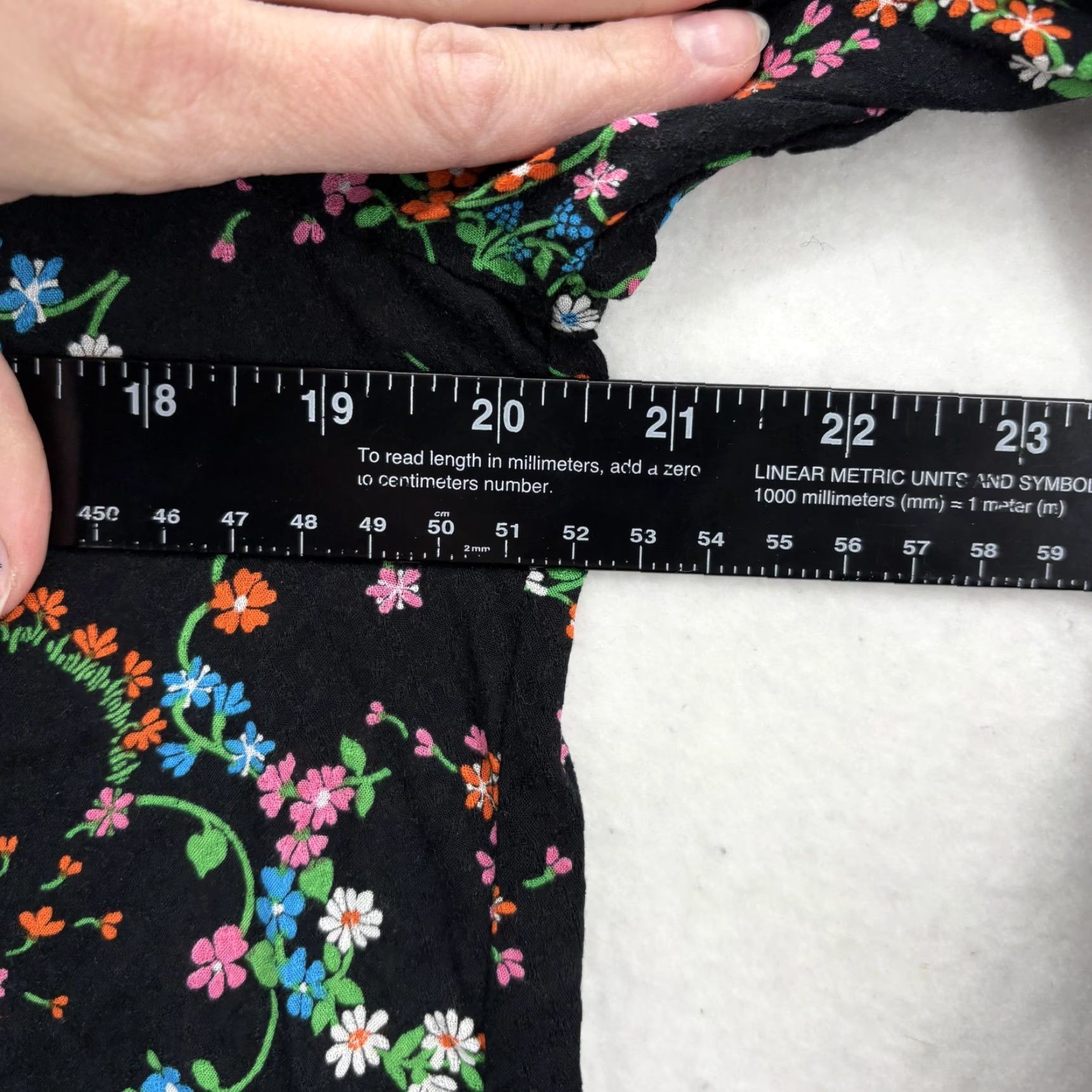 Vintage Maeve Anthropologie Shirt Womens XS Black Floral Rayon Button Front Boho Blouse Size XS / US 0-2 / IT 36-38 - 6 Thumbnail
