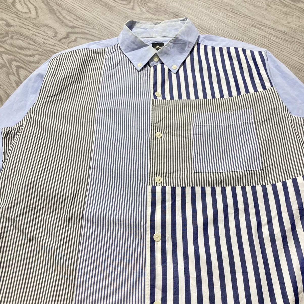 semanticdesign 2000s Semanticdesign Stripe Pattern Shirt CDG Style Designer Size US M / EU 48-50 / 2 - 3 Thumbnail