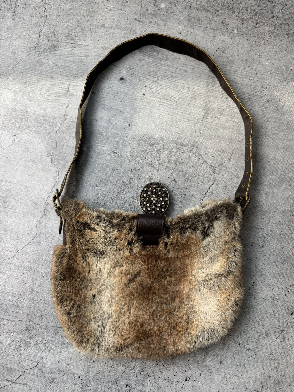 If Six Was Nine Vtg Japan if six was nine Style Fur bag with handles Y2K Size ONE SIZE - 7 Thumbnail