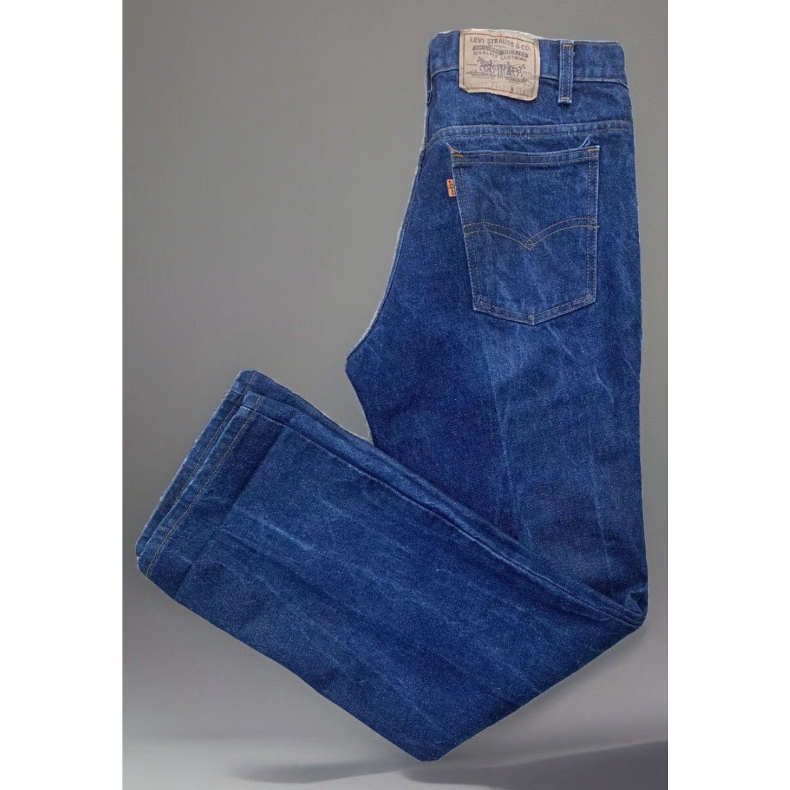 Vintage VINTAGE Levi’s 517 Jeans Orange Tab Made In USA 33 30 Measure 32 1/2 X 30 1/2” Denim Blue Mens Jeans 517 30.5 in Inseam Size US 31 - 3 Thumbnail