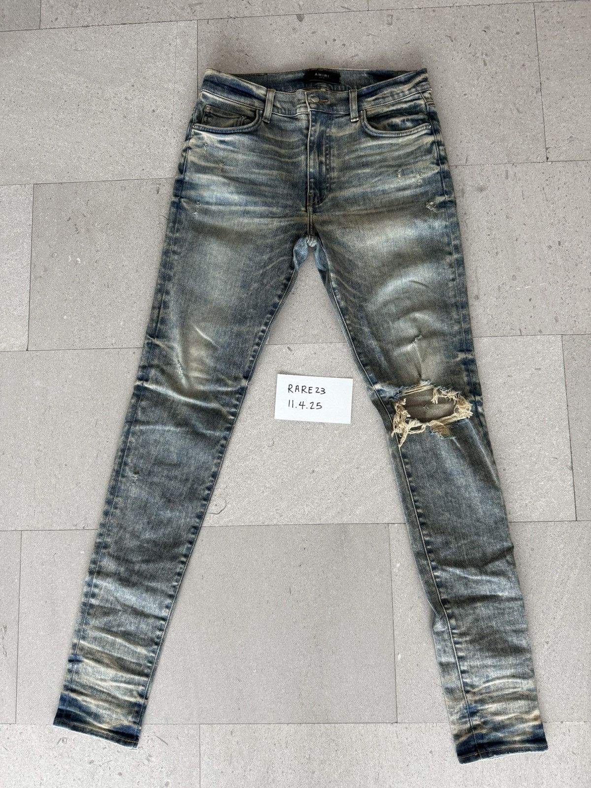 Amiri Amiri Broken Jean - Dirty Indigo - 32 / Dirty Indigo Size US 32 / EU 48 - 1 Thumbnail